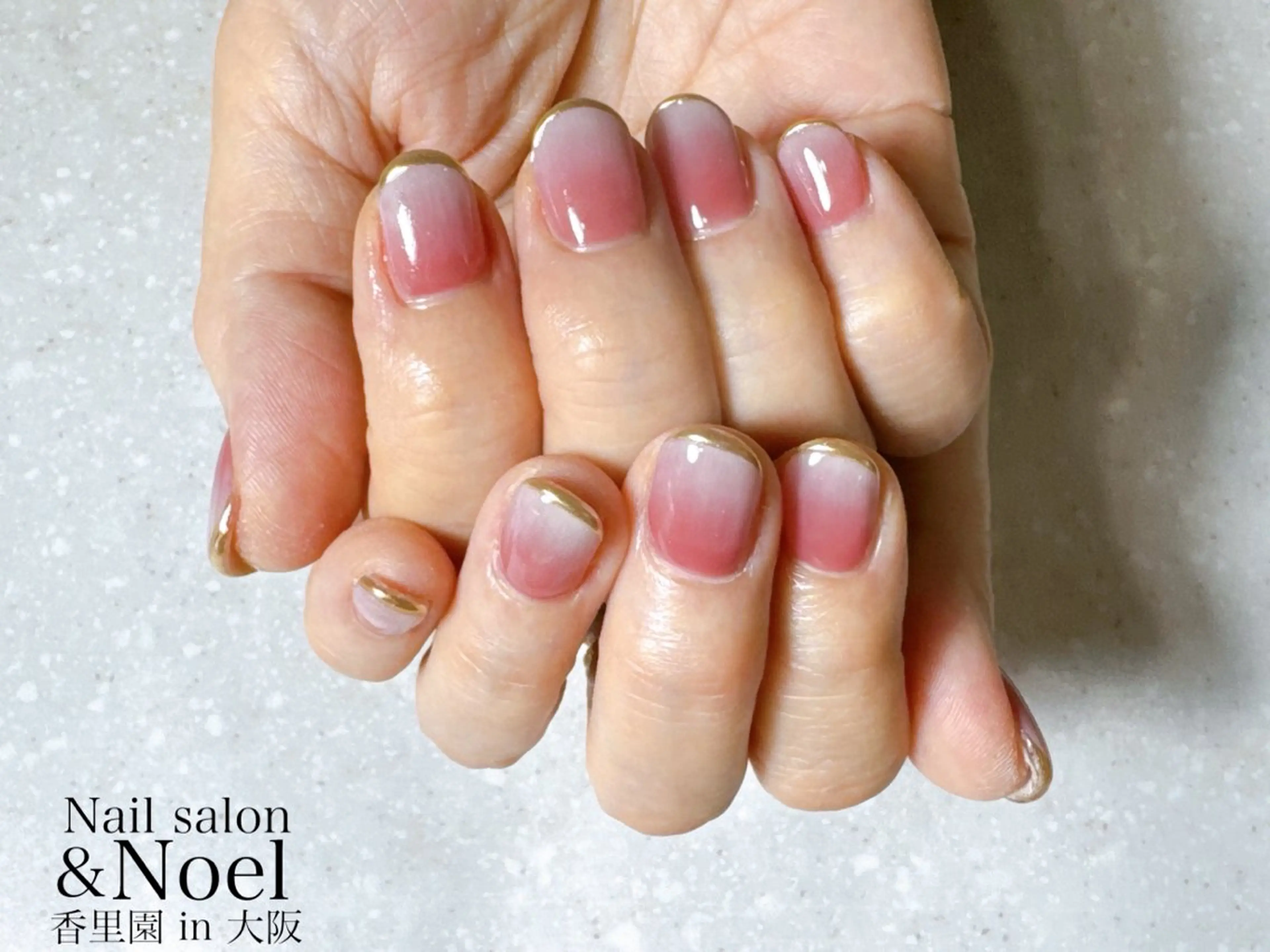 ネイル フレンチネイル ミラーネイル ピンク ハンドネイル Nailsalon Noël所属・Nailsalon ＆Noelのネイルデザイン