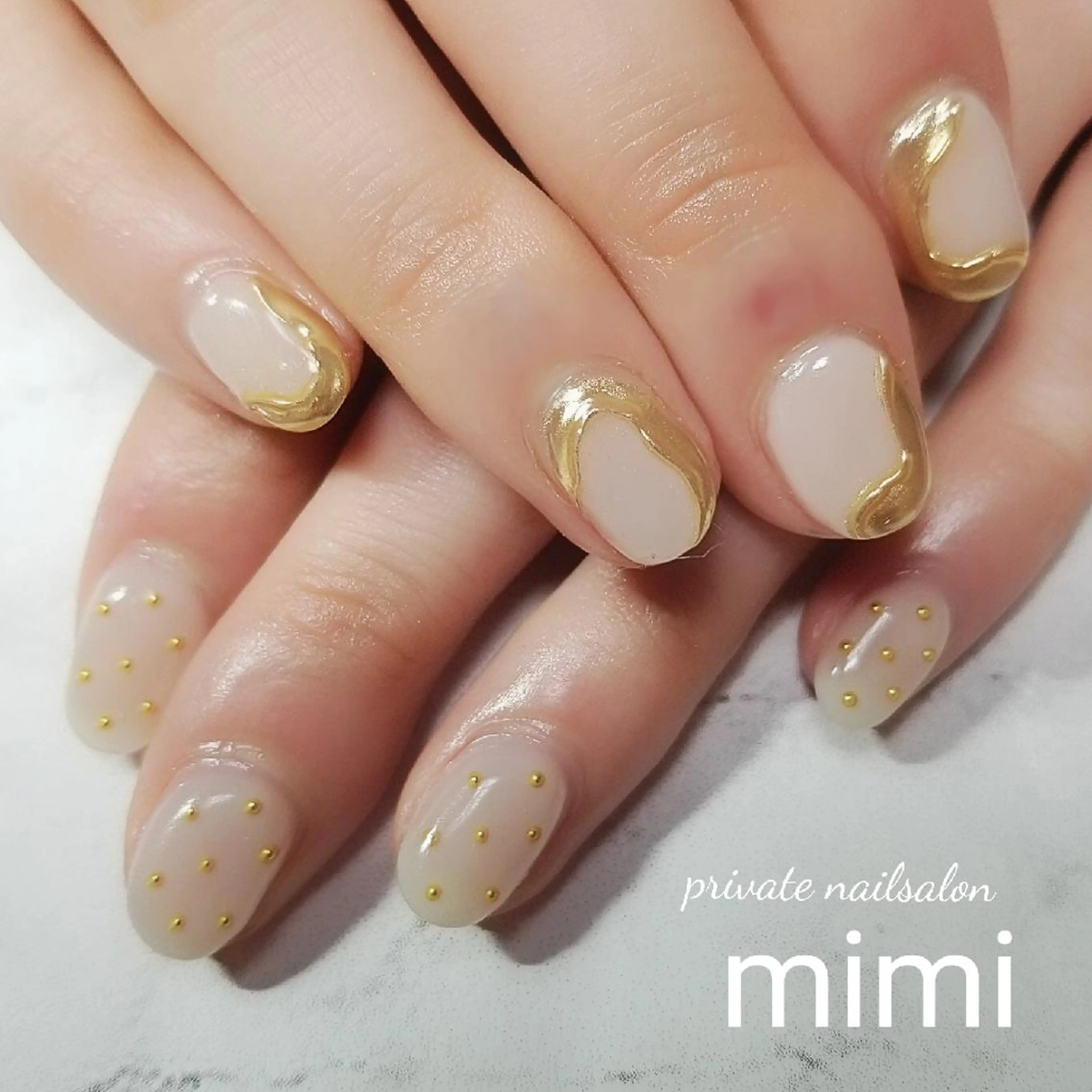 ネイル 持ち込み ニュアンスネイル ハンドネイル 博多ネイル ｍｉｍｉのネイルデザイン