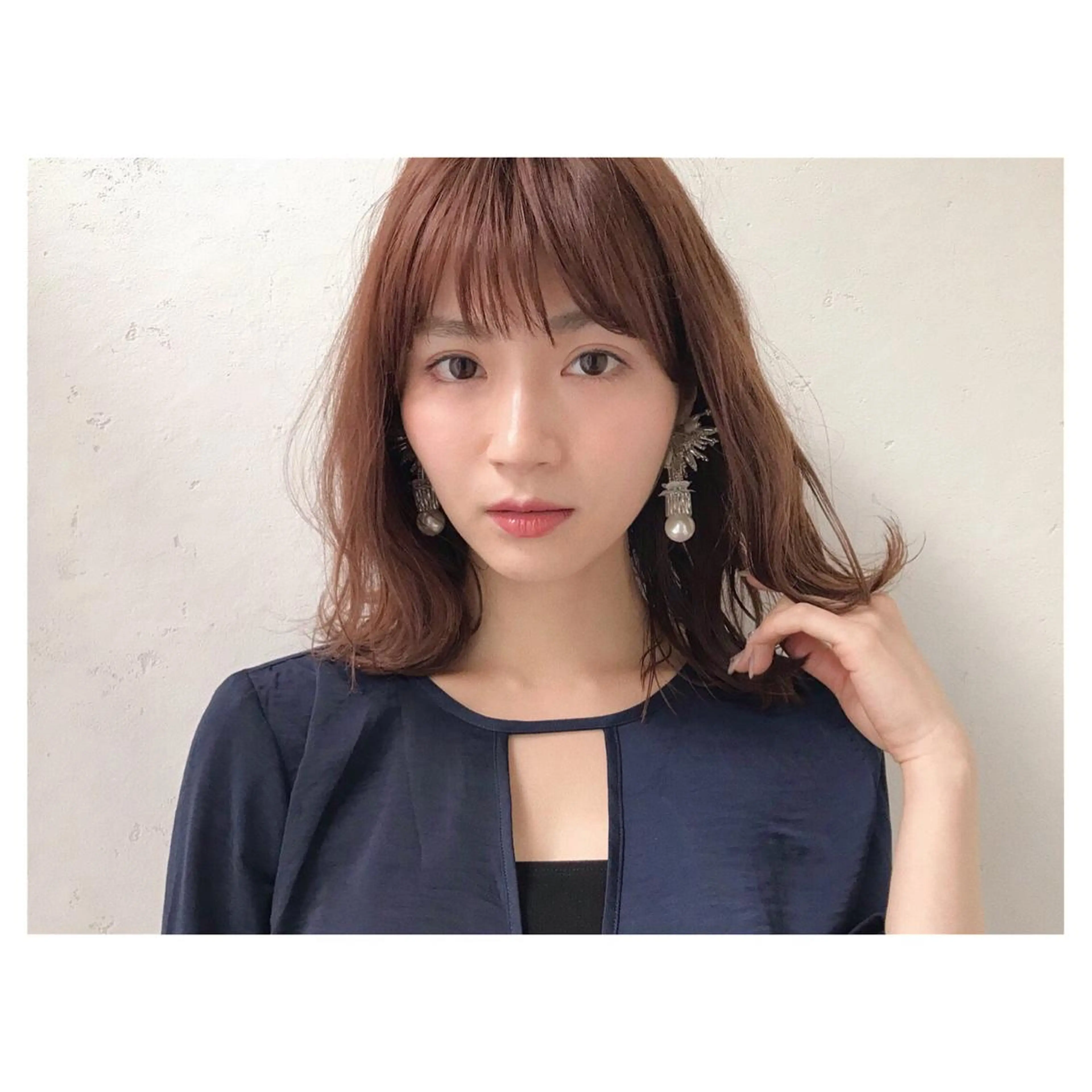 ミディアム カラー ヘアアレンジ Inity 心斎橋店のヘアスタイル
