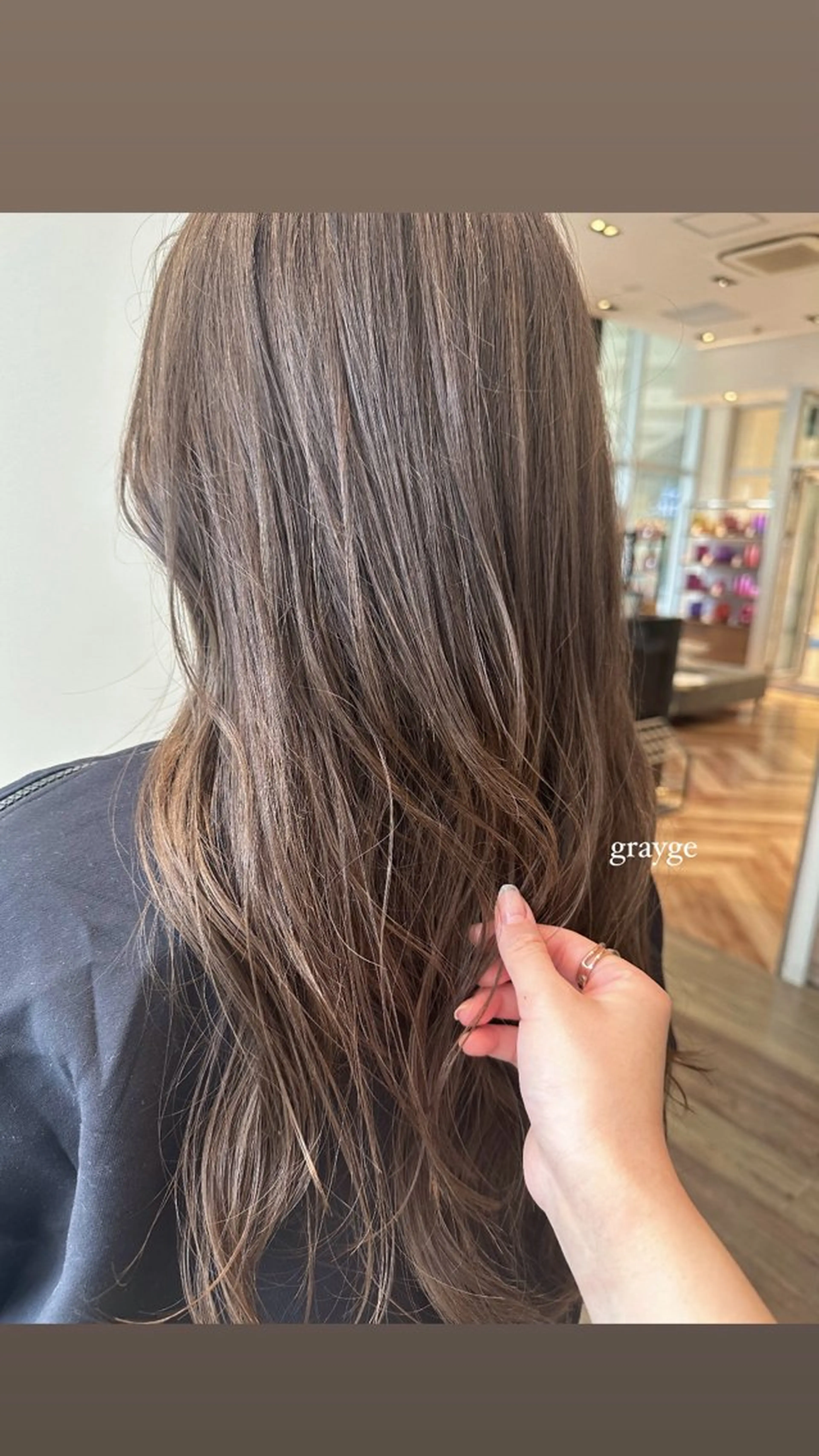 ロング カラー 透明感カラー グレージュ K-two 谷町店所属・K-two谷町❄️ hinaのヘアスタイル