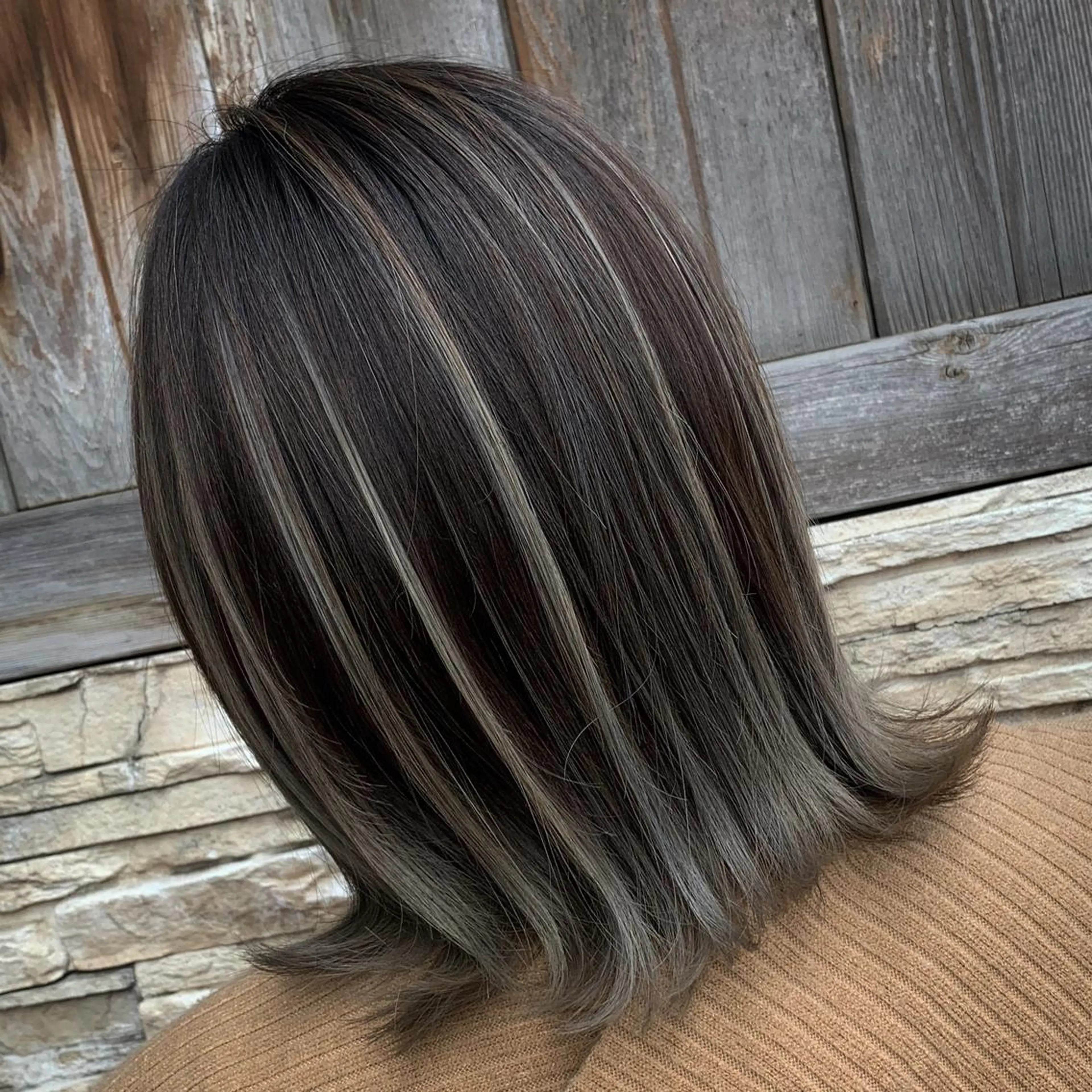 ミディアム ハイライト Pēji所属・松村 総のヘアスタイル