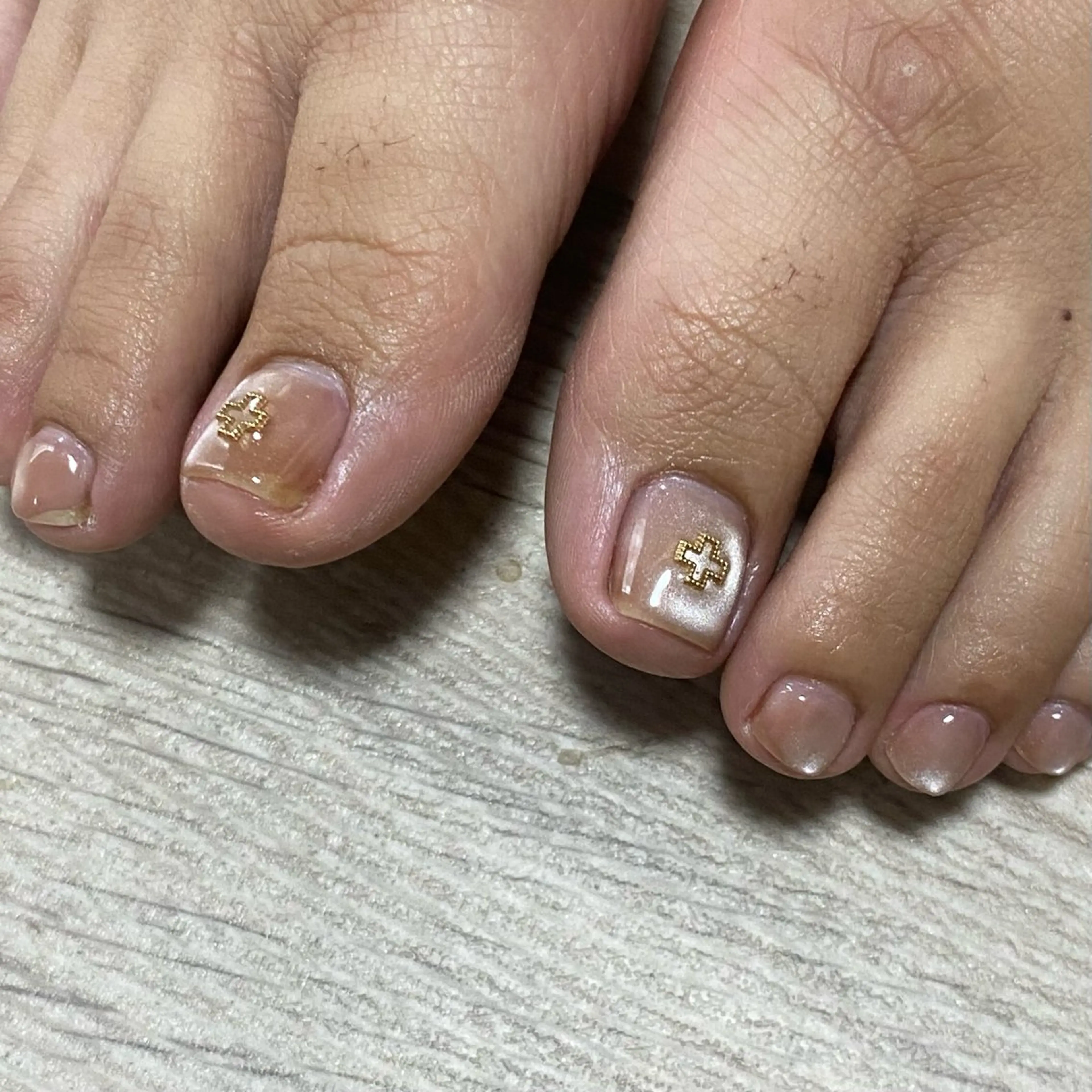 ネイル フットネイル マグネットネイル ワンカラーネイル フットネイル soleil所属・舞鶴 奈々美のネイルデザイン
