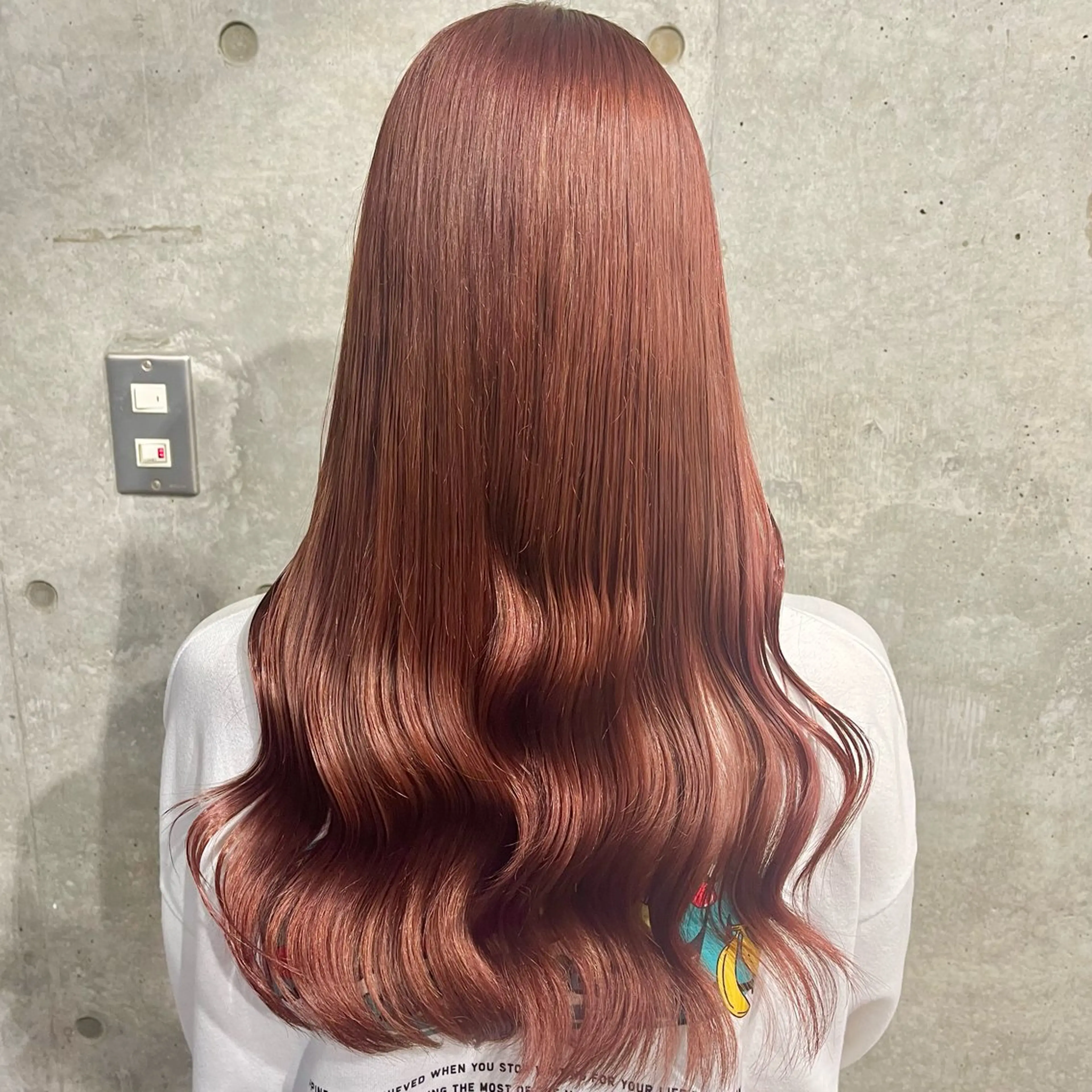 ロング カラー ブリーチ カシス ダブルカラー ブリーチなしカラー ピンクカラー ヘアカラー トリートメント 藤澤 夏実/インナーカラーのヘアスタイル