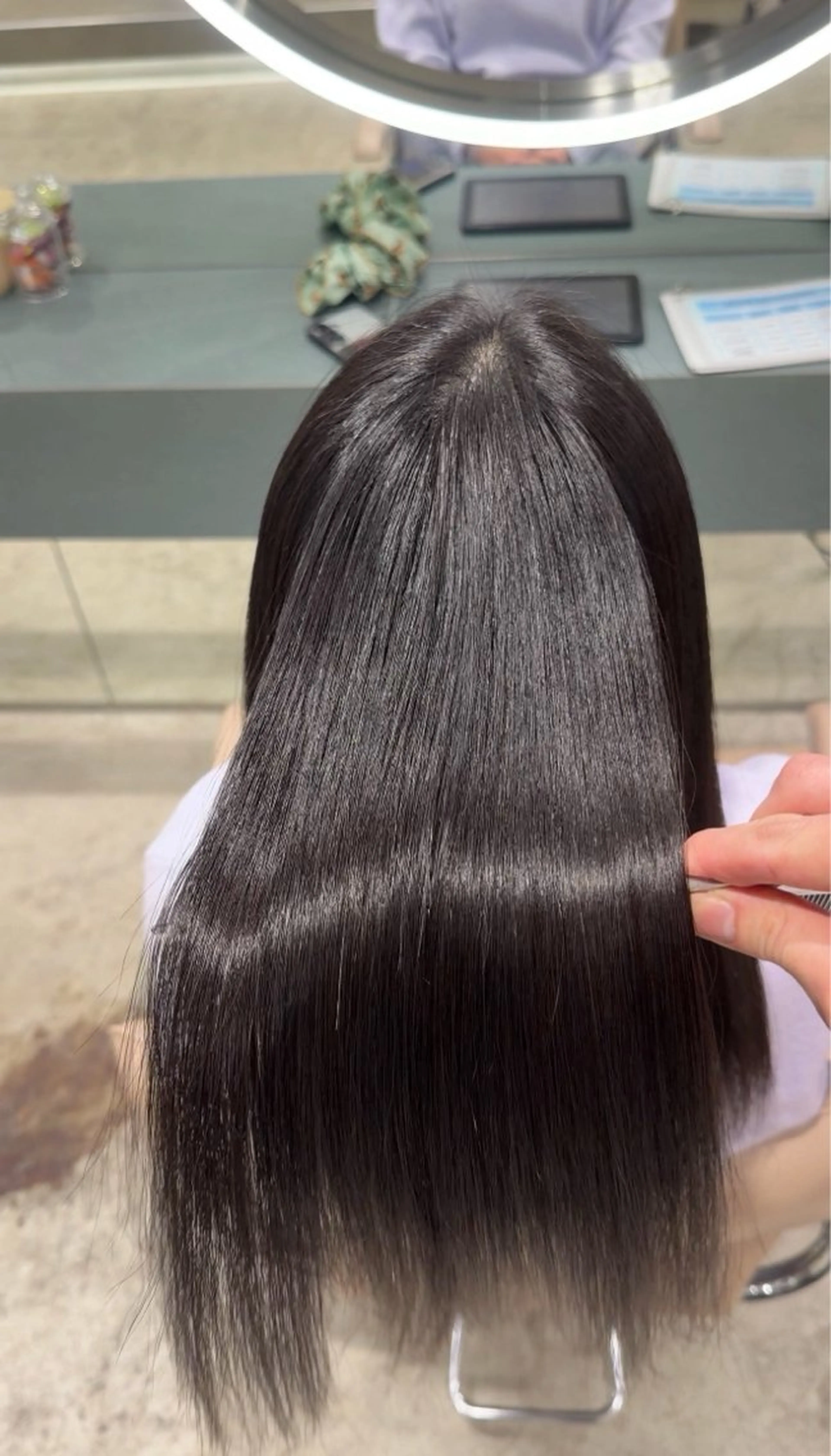 セミロング カット 縮毛矯正 トリートメント ✨髪質改善 縮毛矯正 艶髪 立川 コウキ✨のヘアスタイル