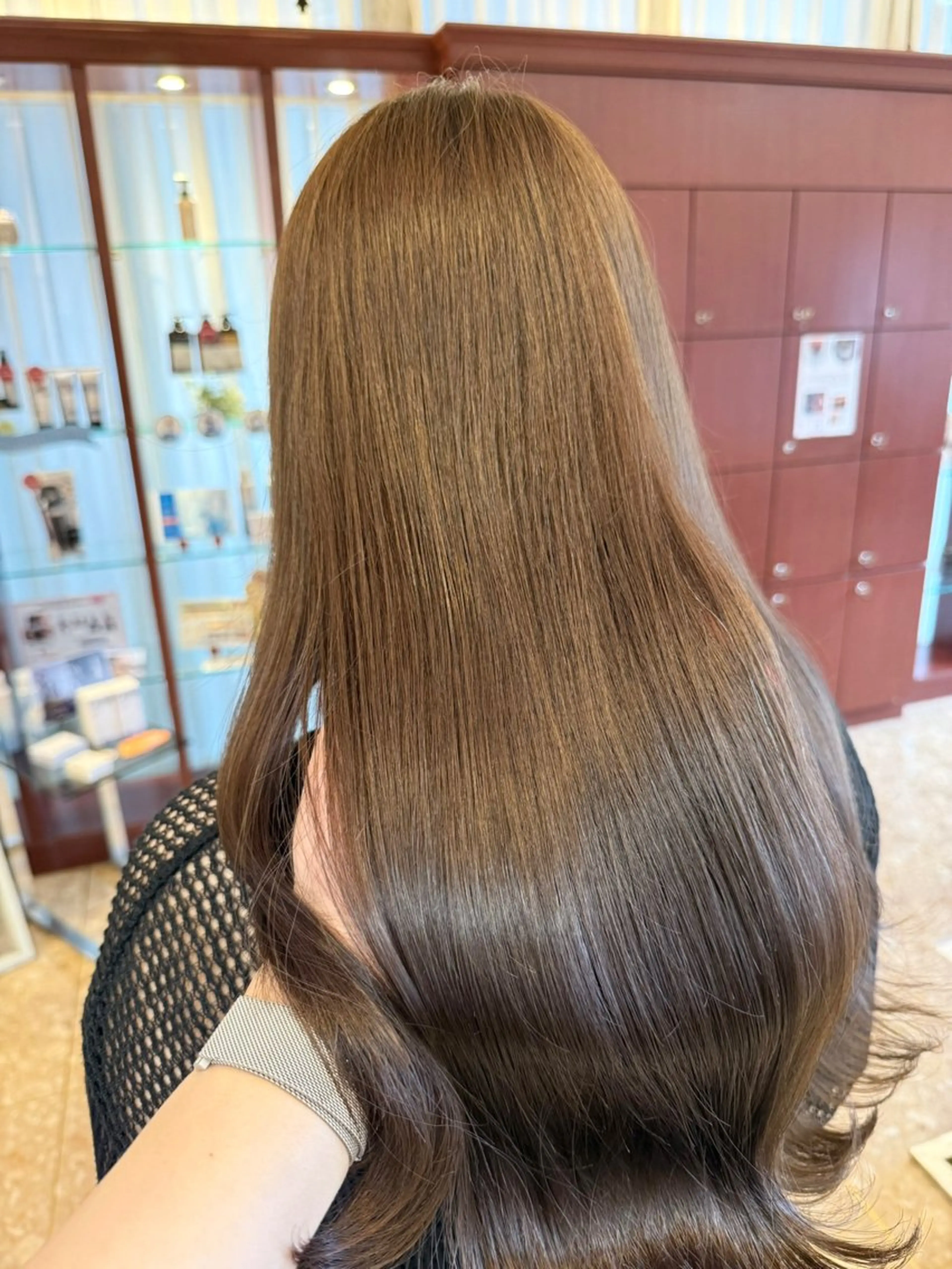 セミロング カラー 黒髪 透明感カラー カット ヘアカラー トリートメント BRANCHÈ海 /髪質改善/透明感のヘアスタイル