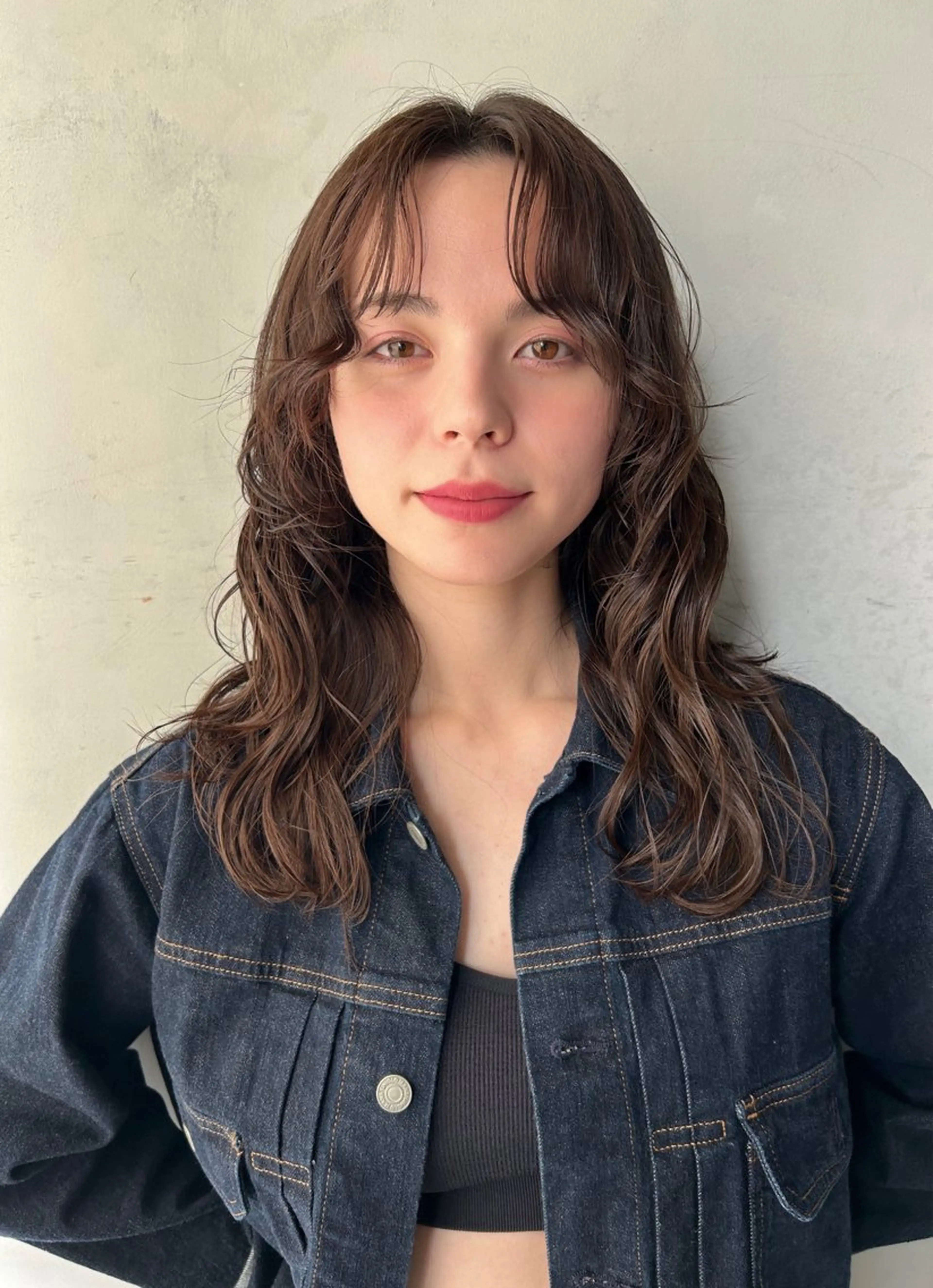 ミディアム パーマ ミディアムパーマ 似合わせカット /カラー/たきのヘアスタイル