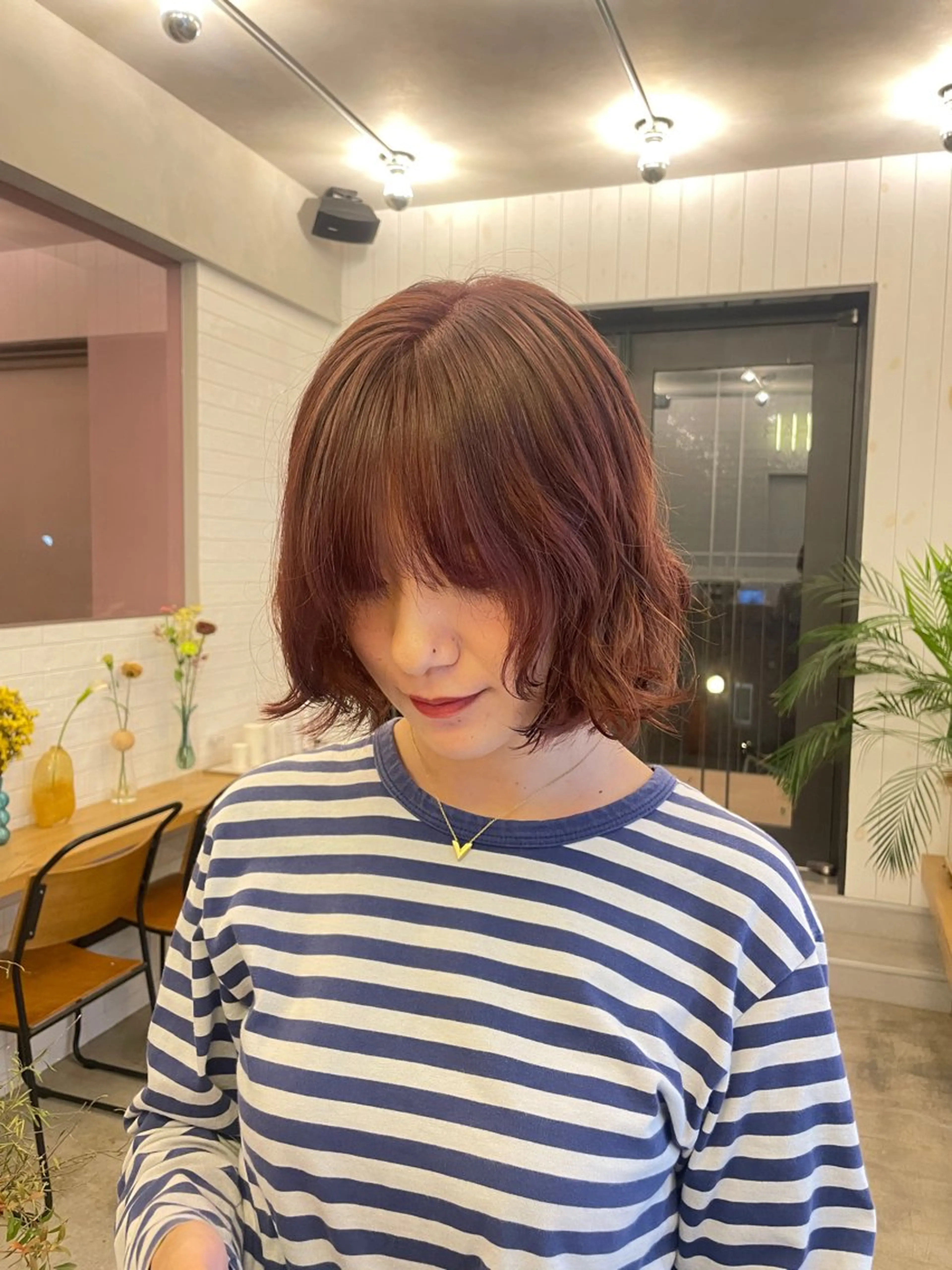 ショート カラー パーマ 🟠イシヅキ アイカ🟠のヘアスタイル