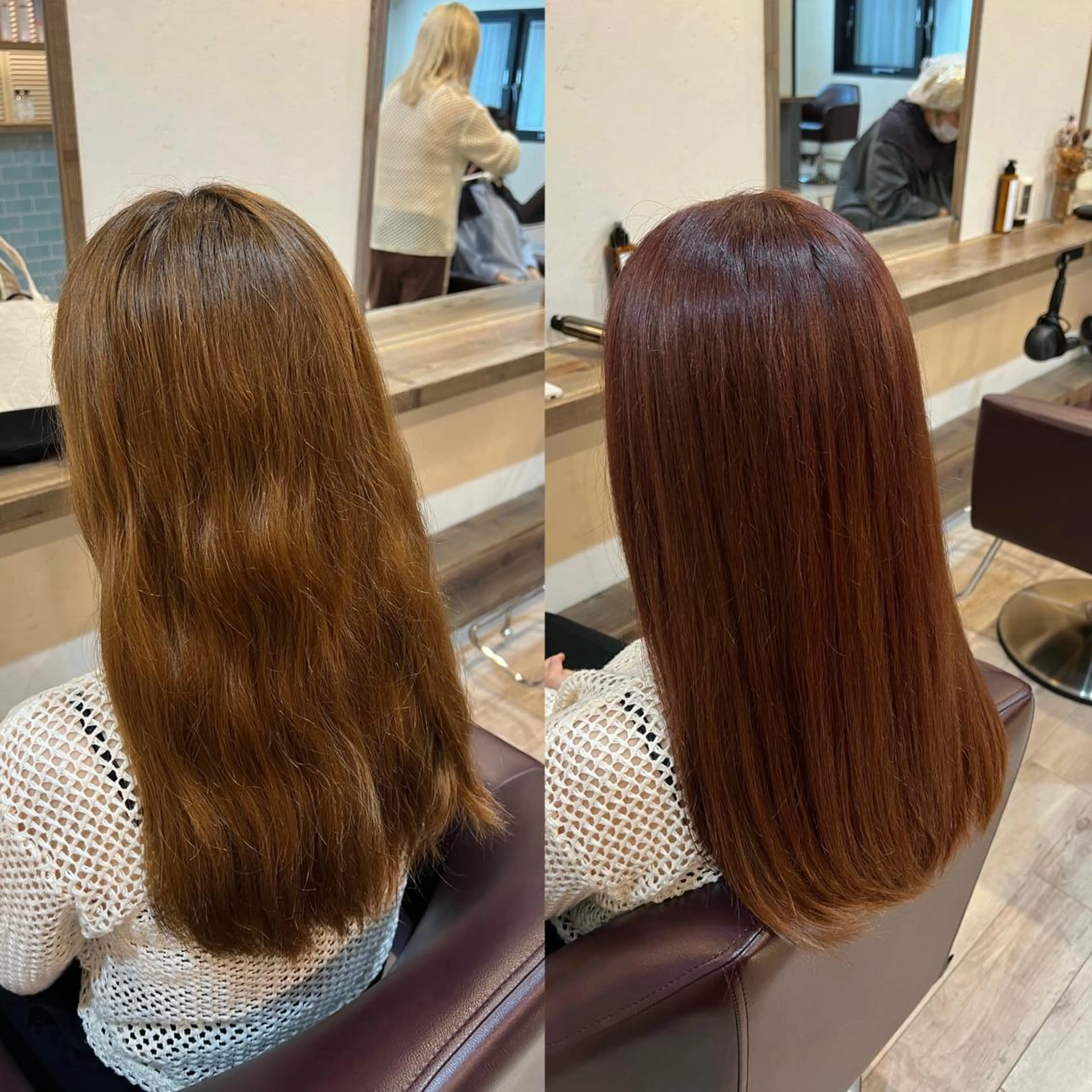 ロング カラー ベージュカラー ピンクカラー ピンクベージュ ヘアカラー トリートメント 工藤 梨花のヘアスタイル