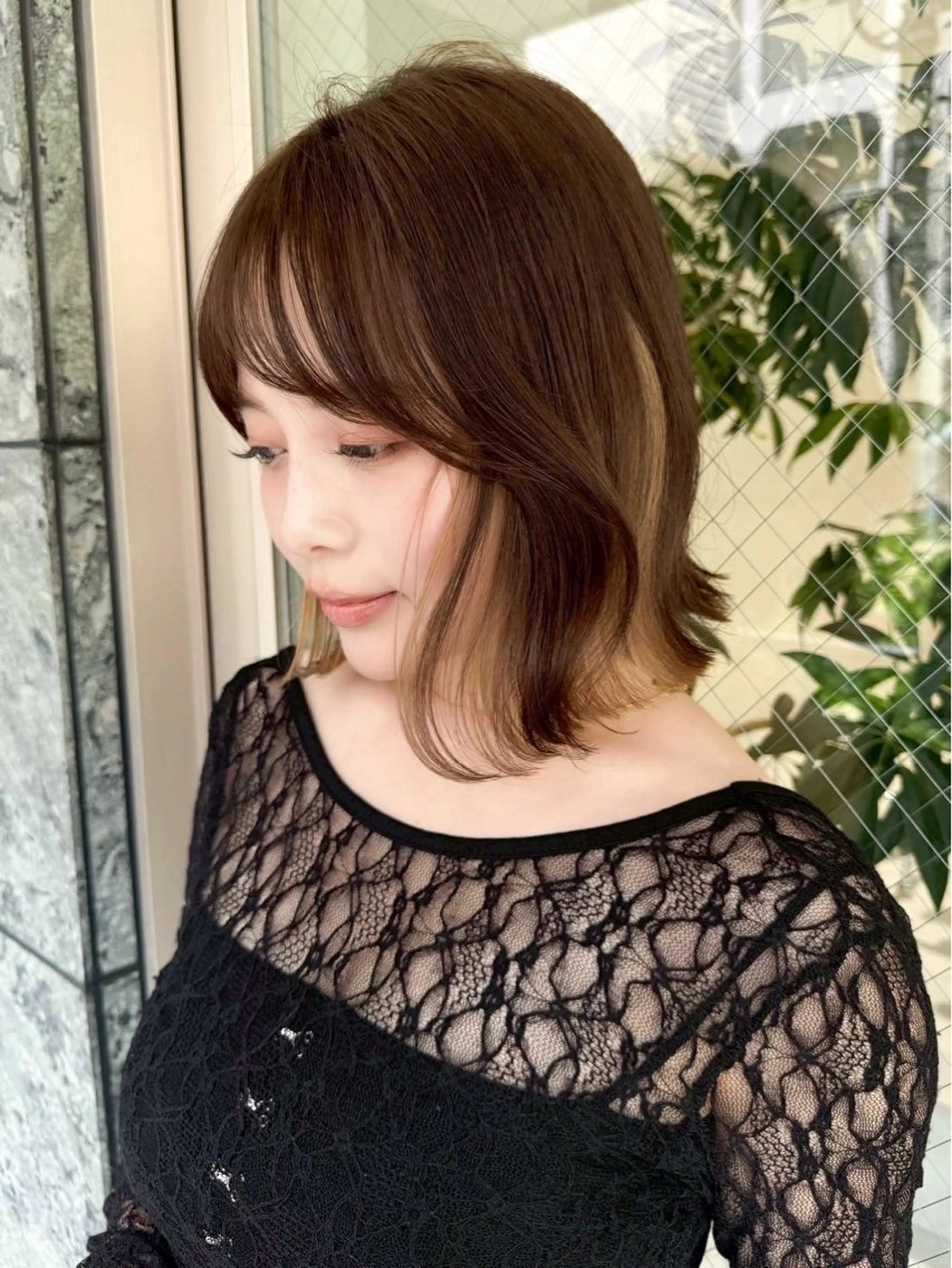 ミディアム カラー インナーカラー JILBLAN福岡 Senriのヘアスタイル
