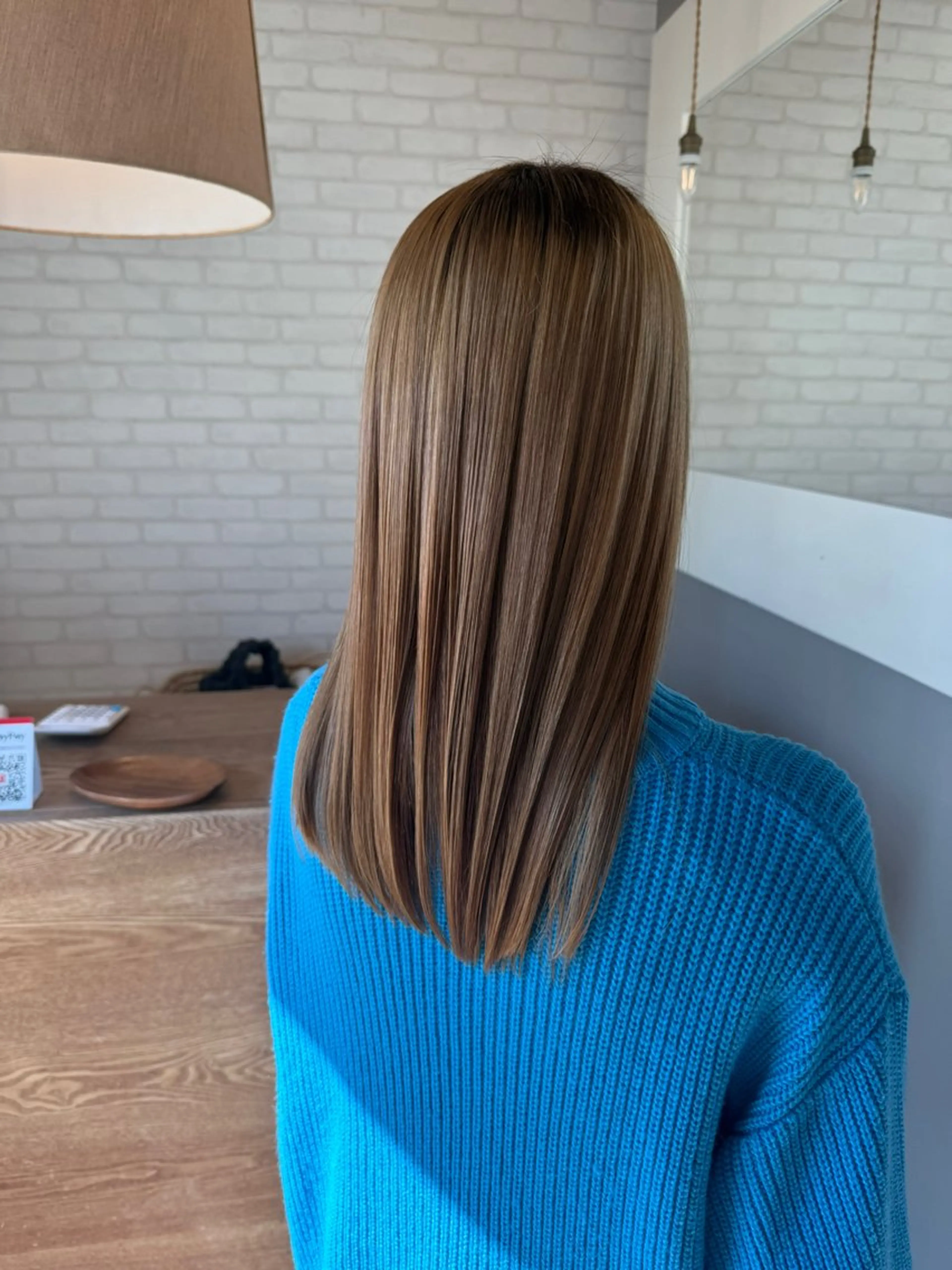 セミロング 縮毛矯正 カット 縮毛矯正 ALBELY  hair&spa 浜松上島店所属・髪質改善 菊池紳吾のヘアスタイル