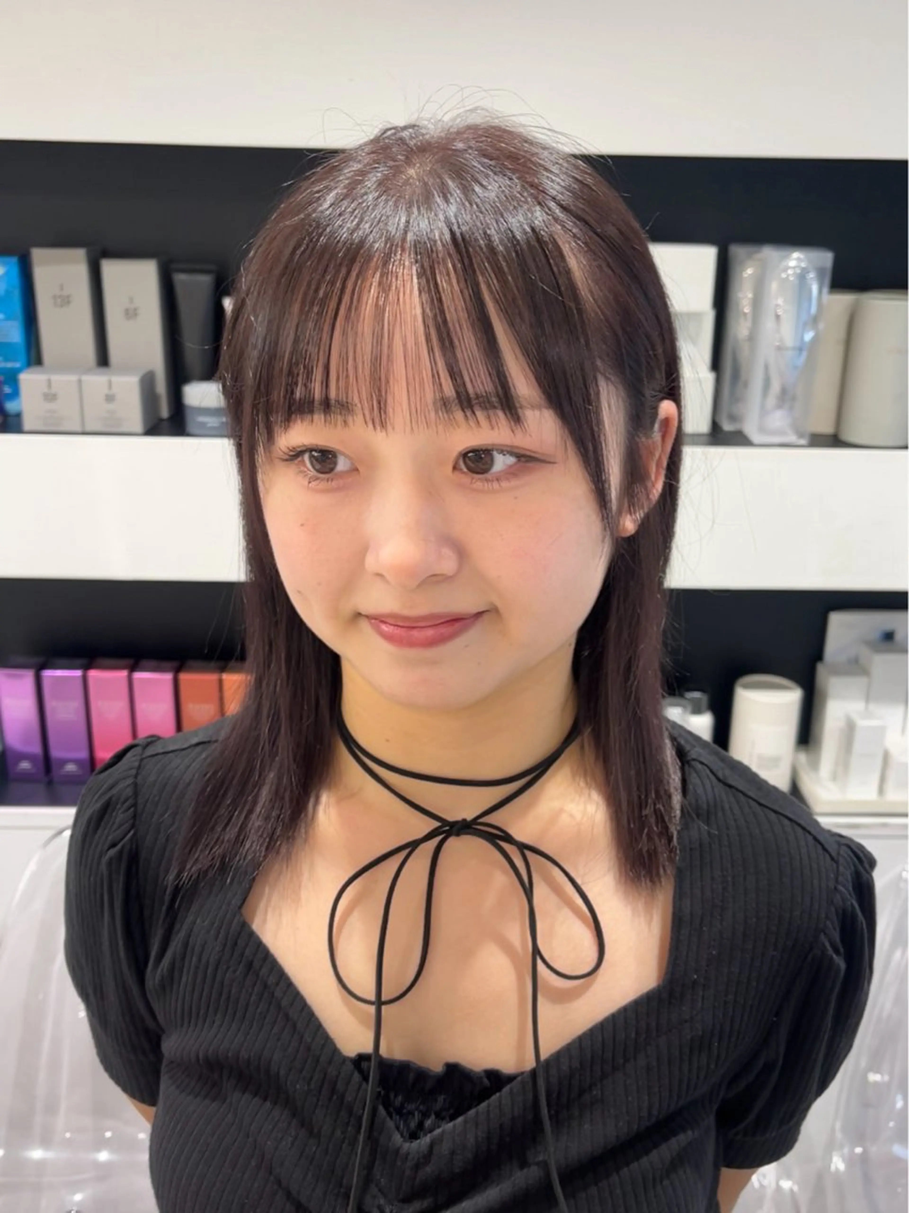ミディアム カラー トレンドスタイル SAE🖤✨のヘアスタイル