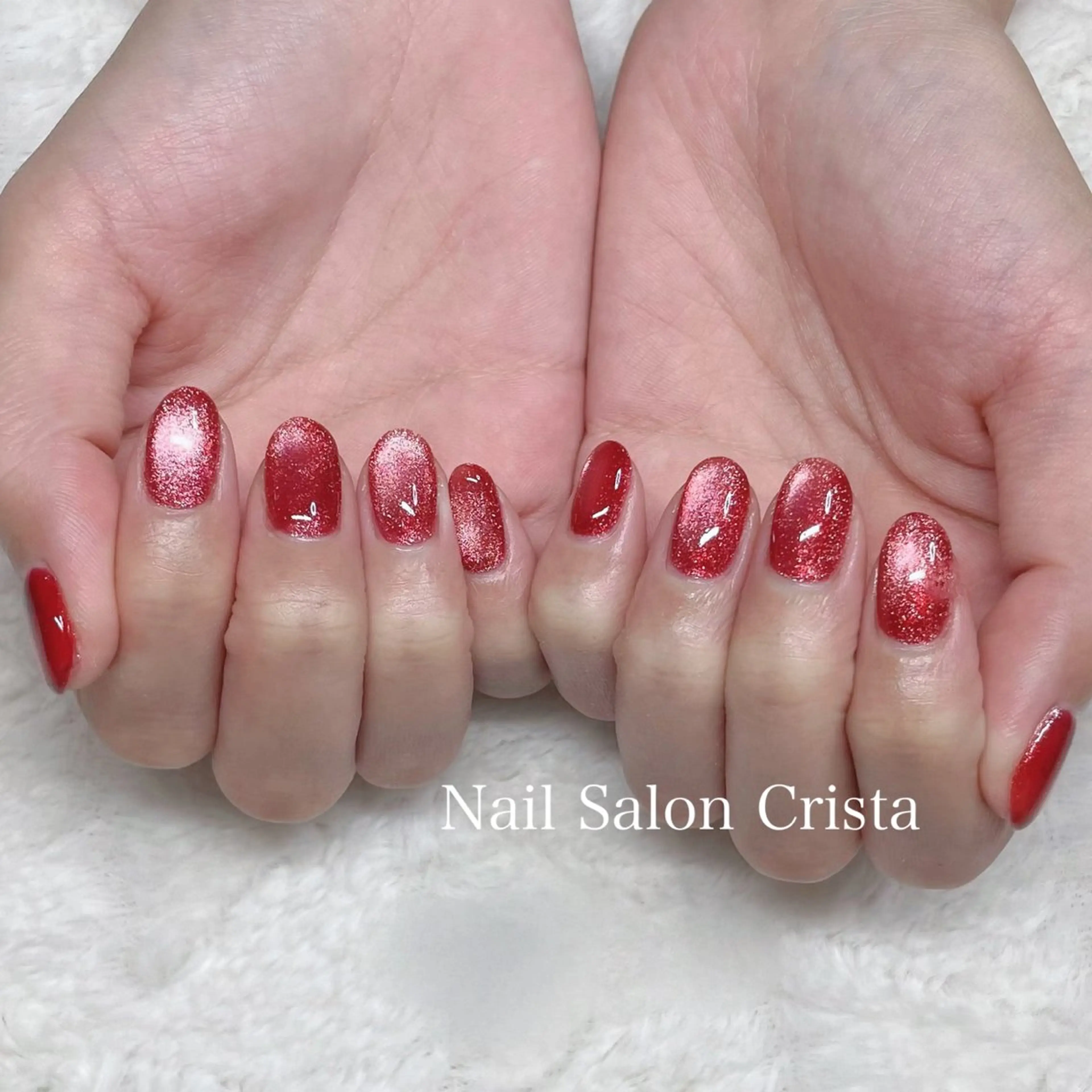 ネイル ジェルネイル パラジェル 赤色 ハンドネイル CRISTA所属・CRISTA MOMO🤍のネイルデザイン
