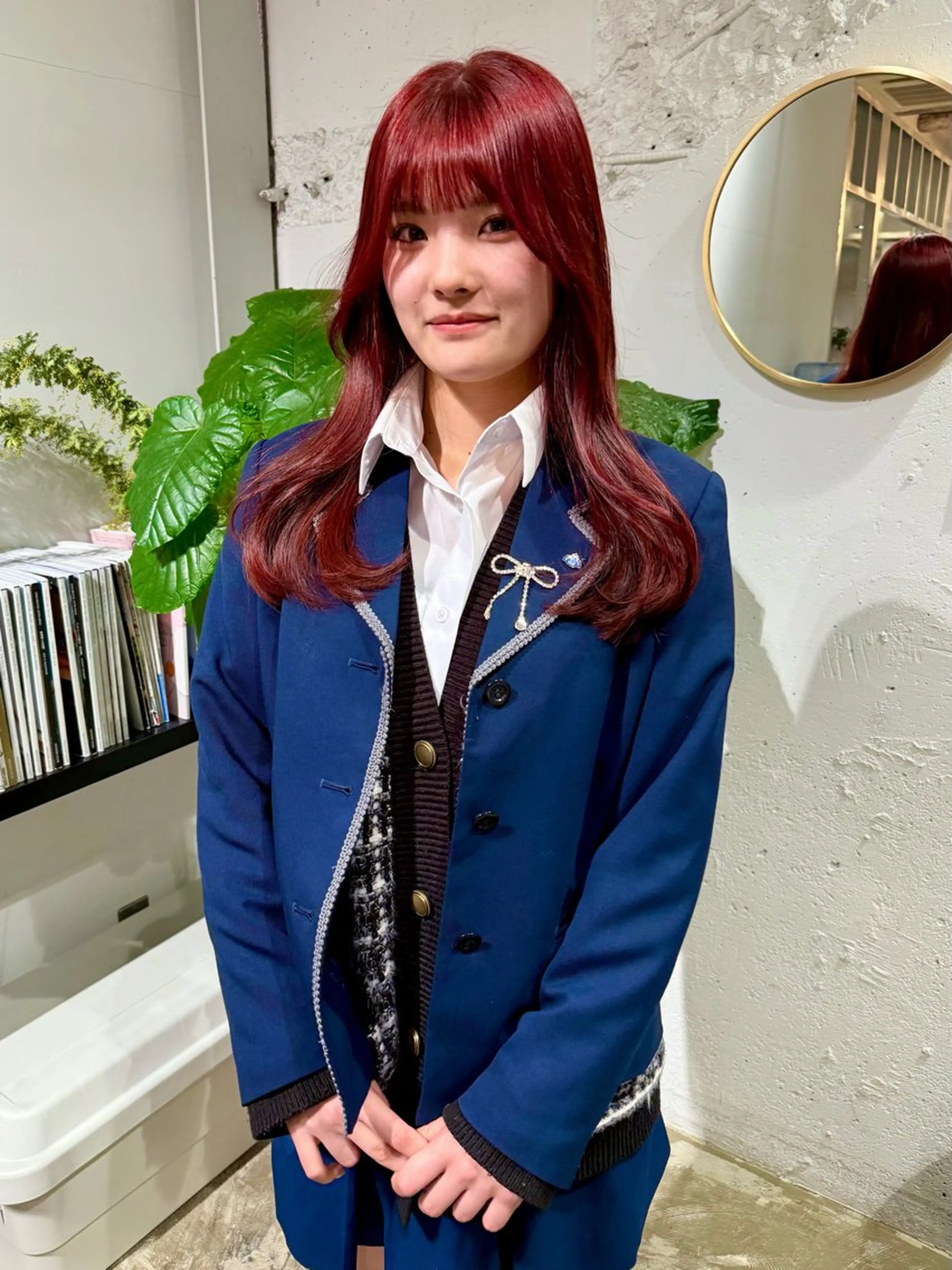 ロング カラー ブリーチ ピンクカラー レッドカラー yearn所属・naho✂︎bob/ layerのヘアスタイル