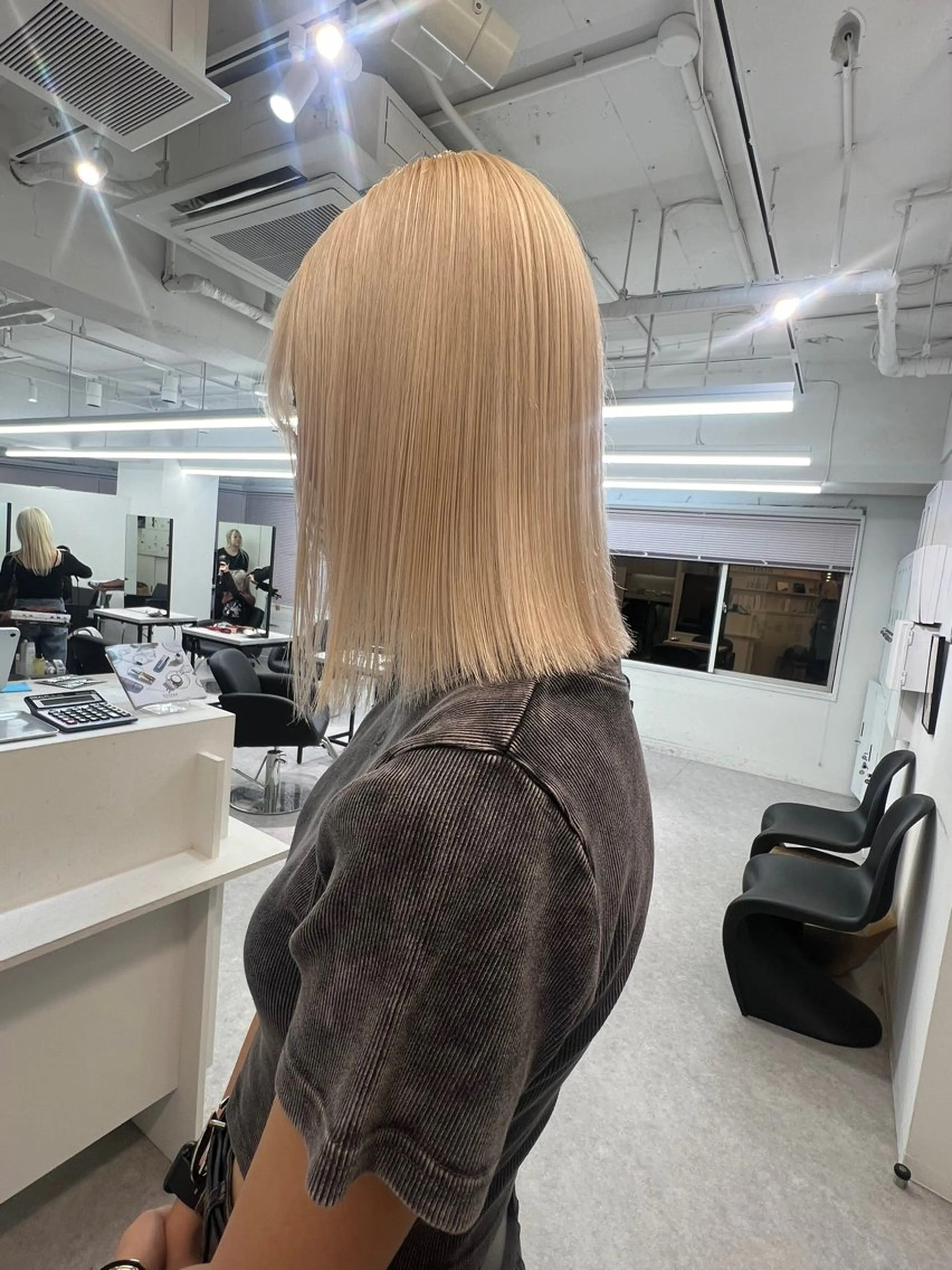 ミディアム ボブ 顔周りカット 韓国風ヘア レイヤーカット 似合わせカット PELE所属・🐹メンズカット ‼️✊🏻yuiのヘアスタイル