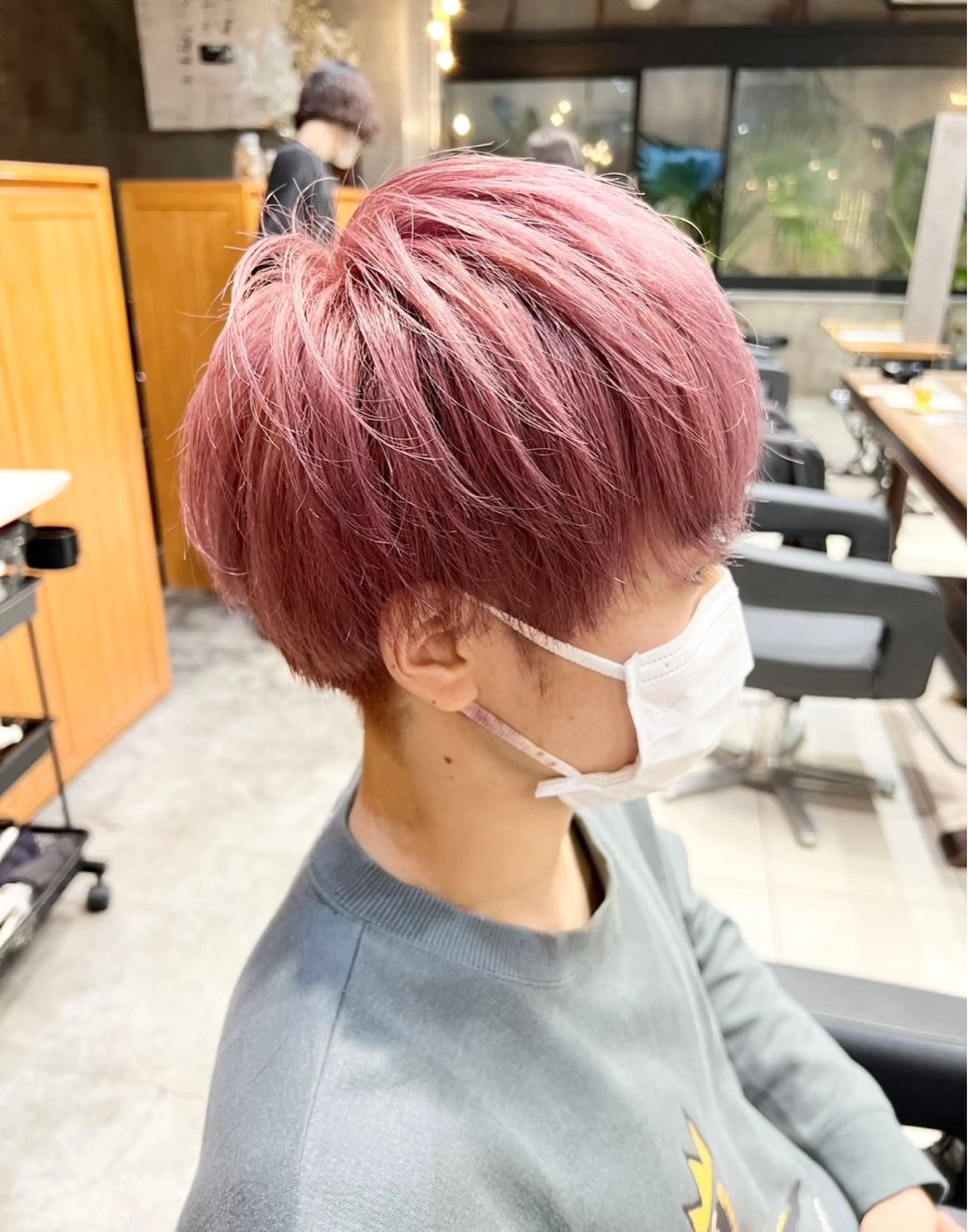 カラー メンズ メンズハイトーン ベージュカラー ハイトーンカラー ピンクカラー ピンクベージュ ヘアカラー GO TODAY 原宿本店所属・🎁再現性を大事に /DAIKIのヘアスタイル