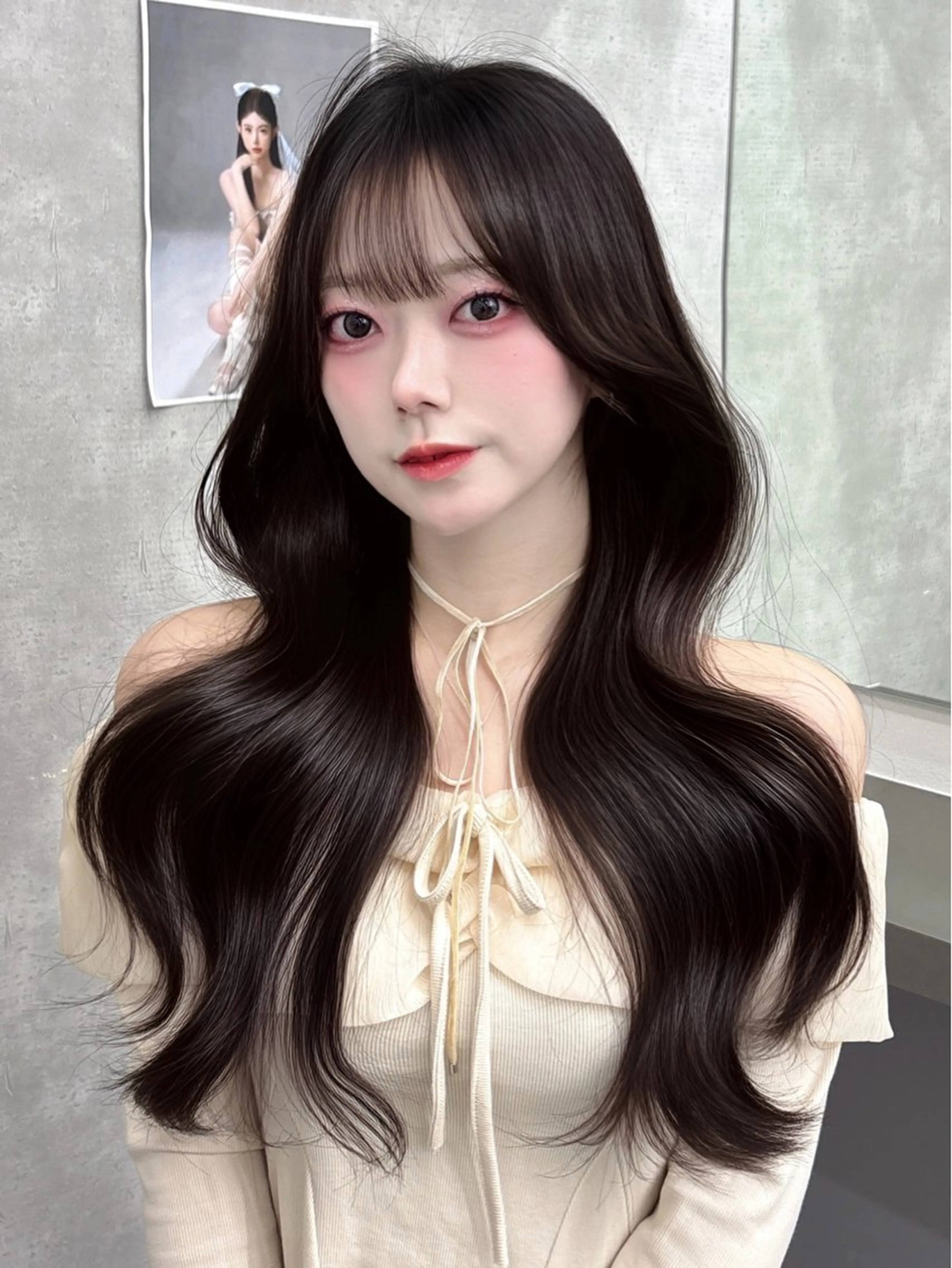 ロング カット ヘアカラー 網紅ヘア♡中韓mix 🥀艶カラー/あいりのヘアスタイル
