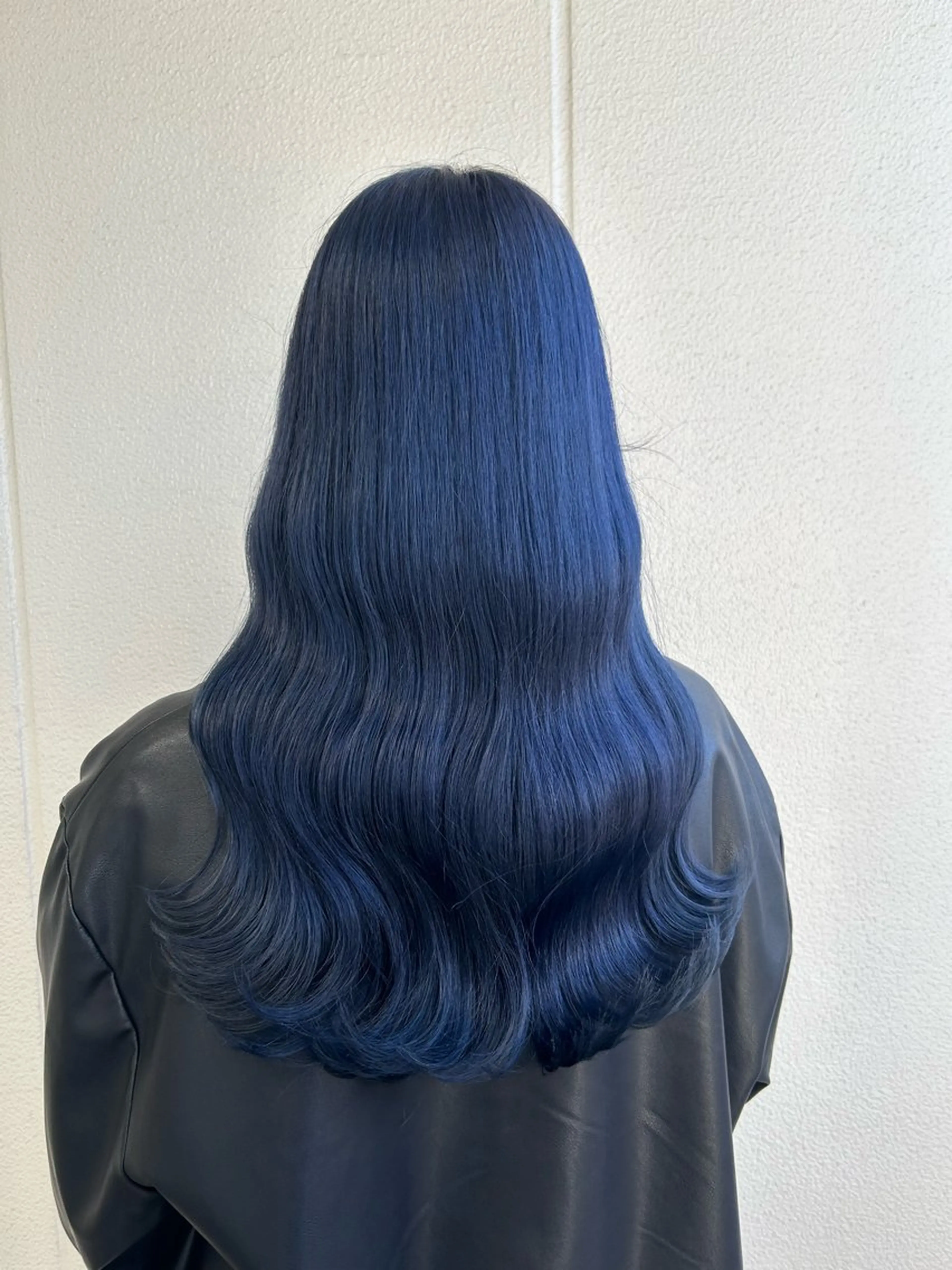 ロング カラー ヘアアレンジ ブルーカラー ネイビーカラー 🍑韓国艶髪🇰🇷 店長【桑原ユキネ】のヘアスタイル