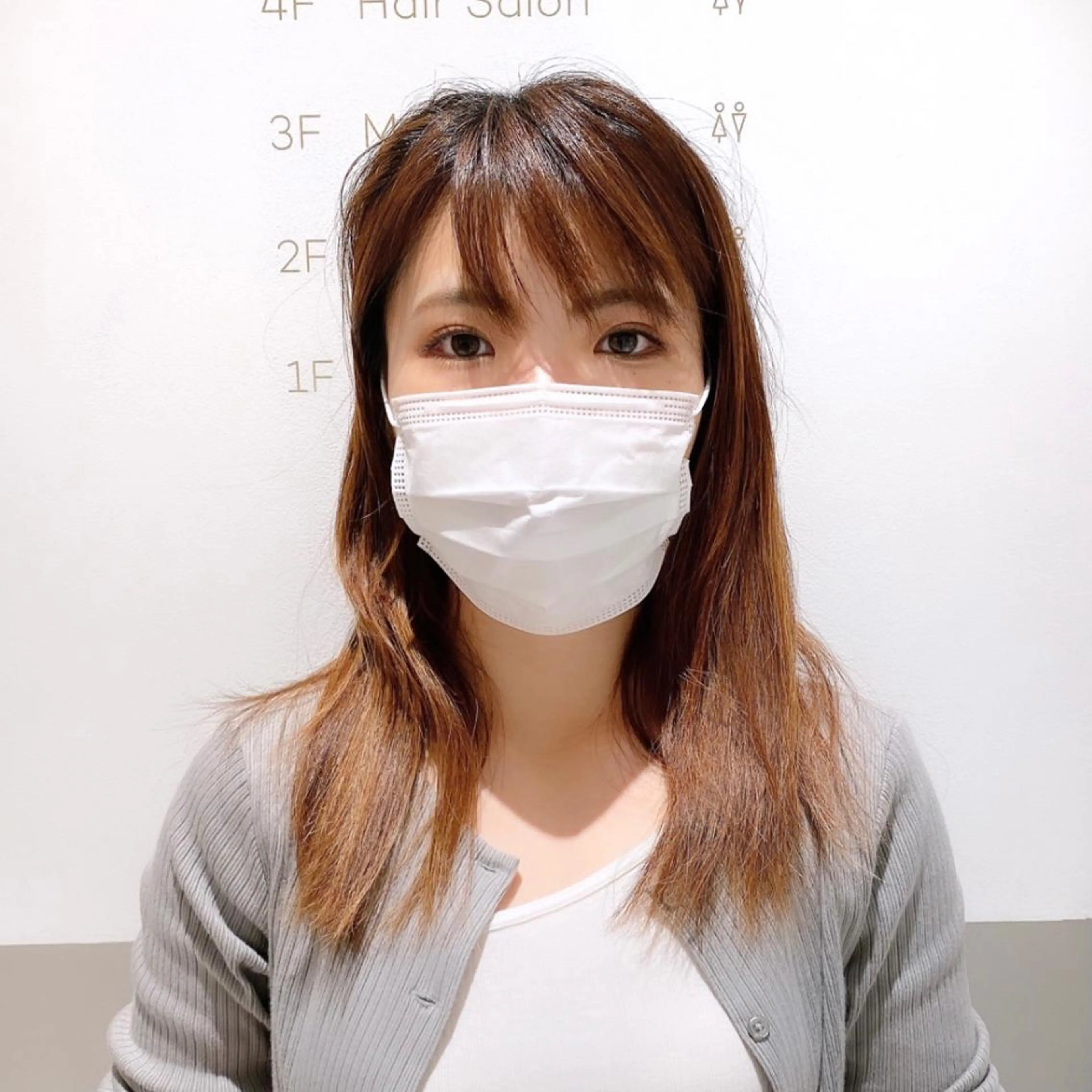 セミロング カット ヘアカラー 縮毛矯正 韓国くびれレイヤー 🇰🇷はづきのヘアスタイル