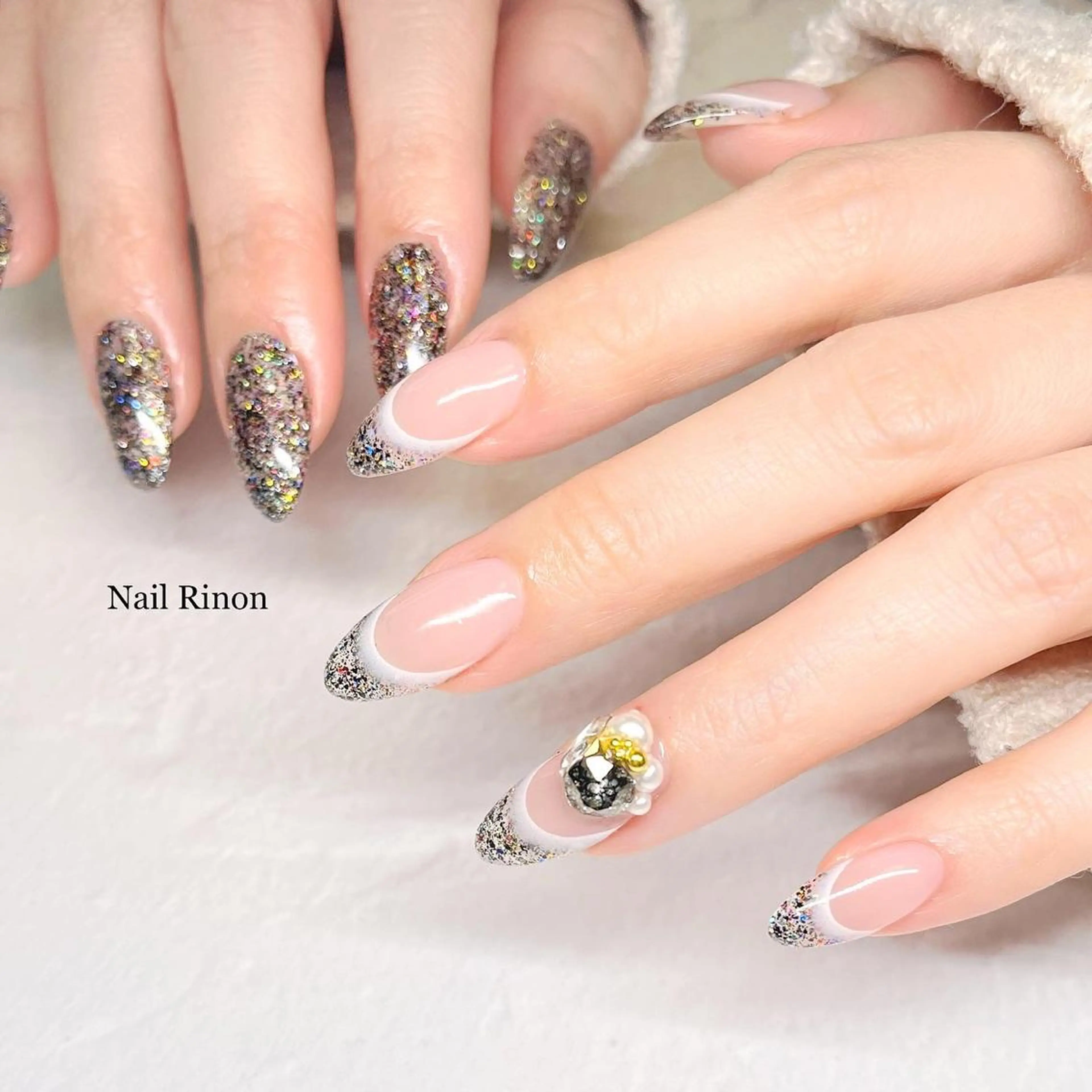 ネイル ゴージャス キラキラネイル ラメ(グリッター) ハンドネイル Nail Rinonのネイルデザイン