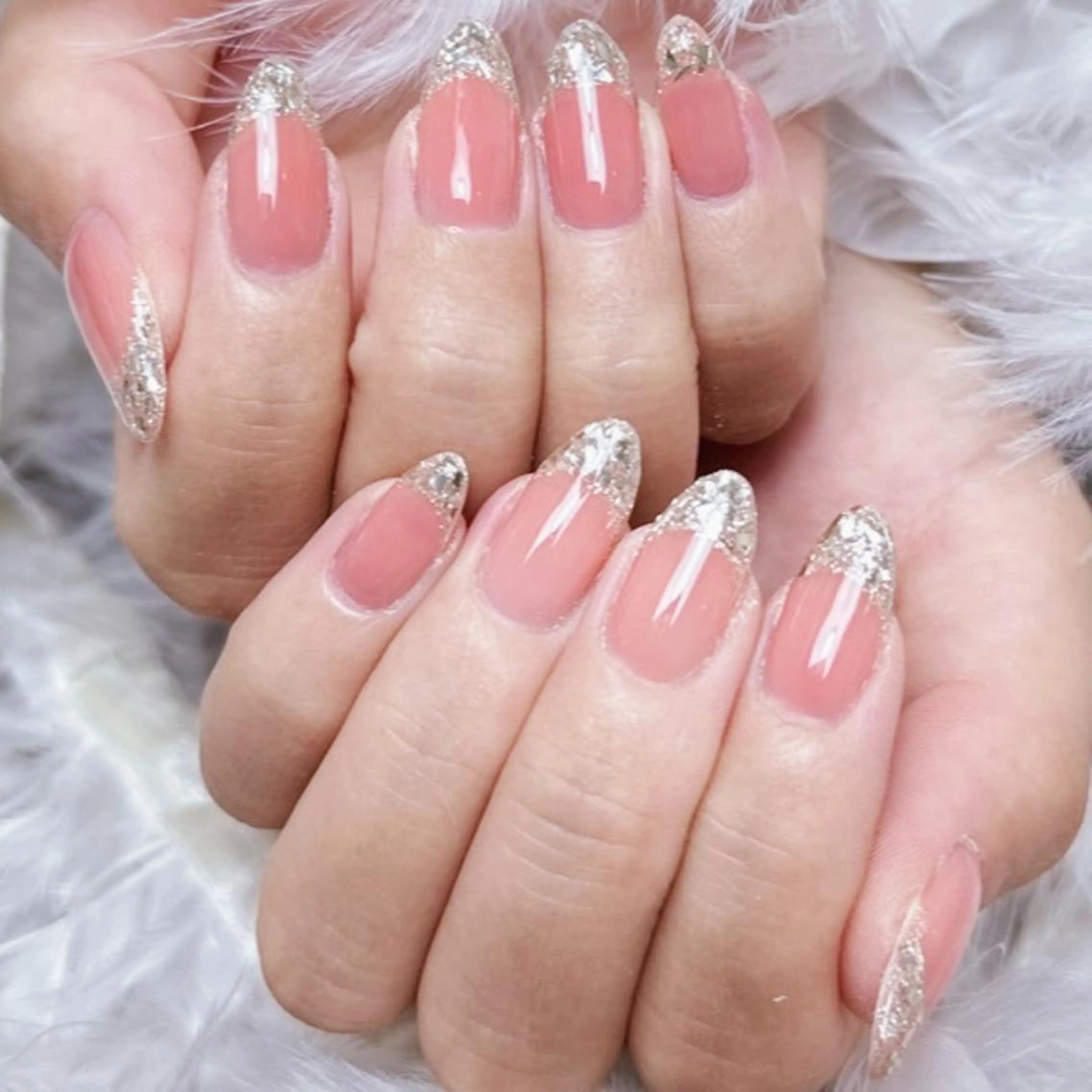 ソフトジェルオフ無料❤✨美フォルムガラス/マグネット/ミラーフレンチの写真