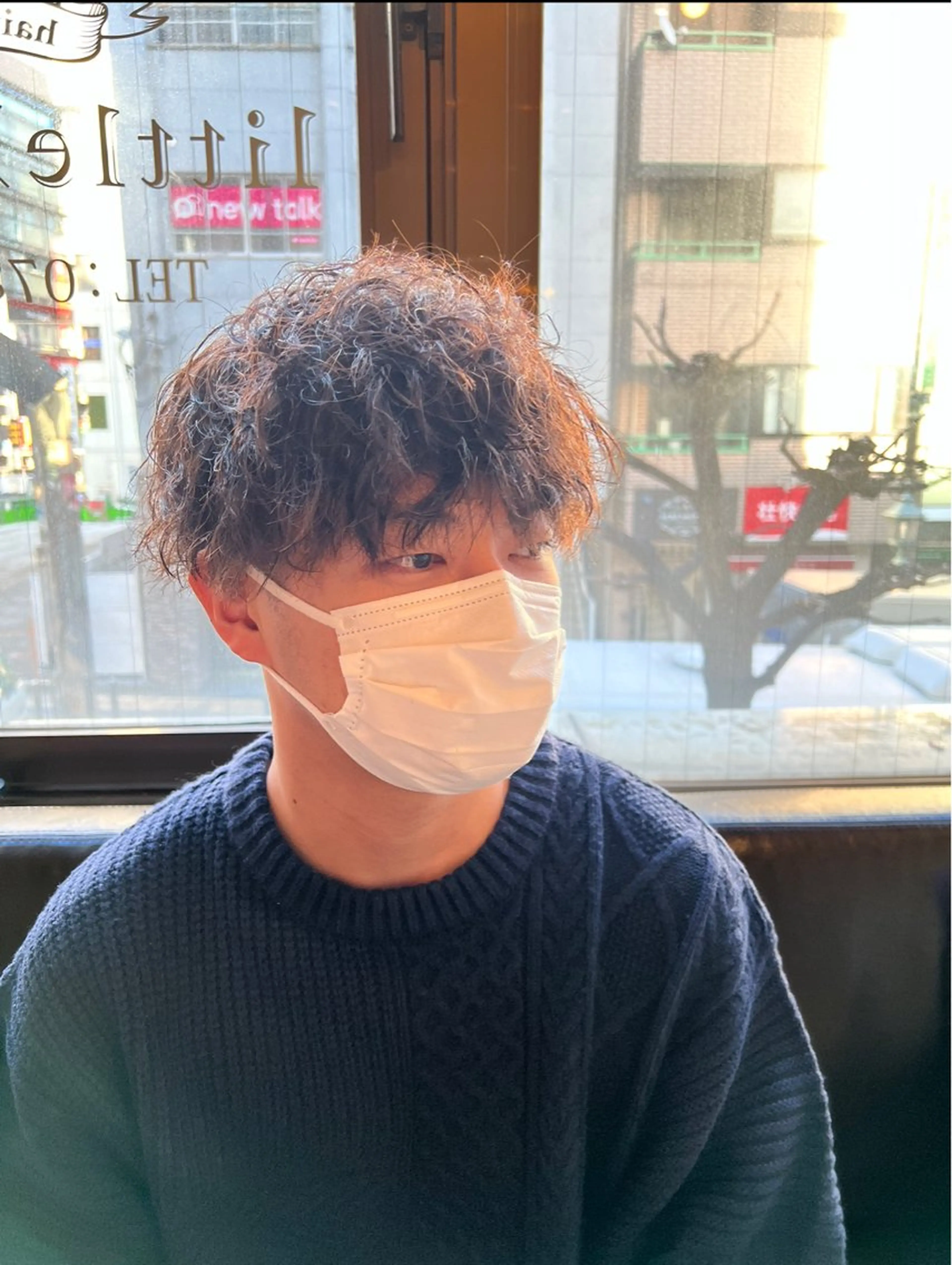 ショート メンズ メンズパーマ little  porto所属・透明感・艶感 小坂隼斗のヘアスタイル