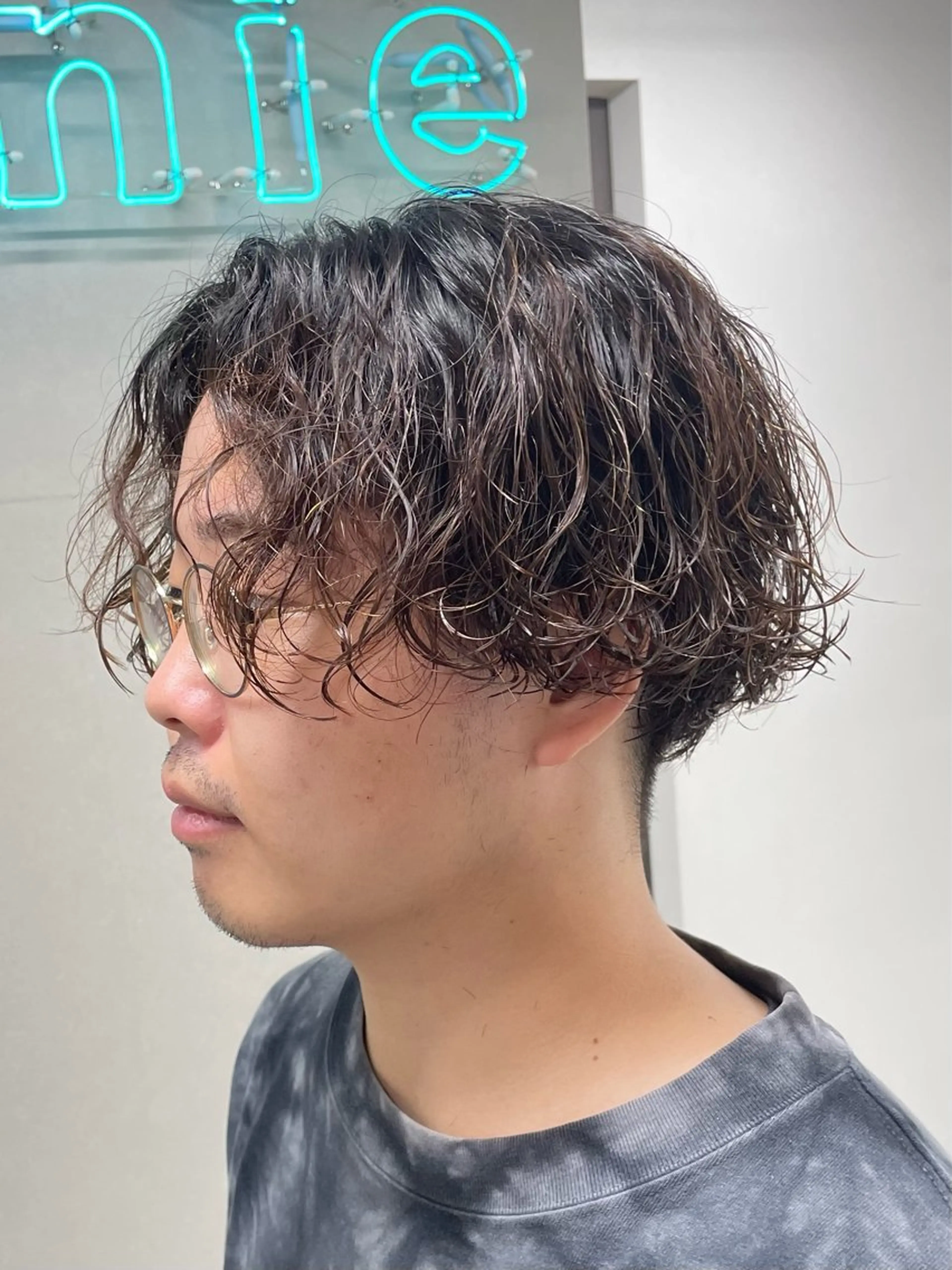 ミディアム カット パーマ メンズ/シャドウ 龍雅💈のヘアスタイル
