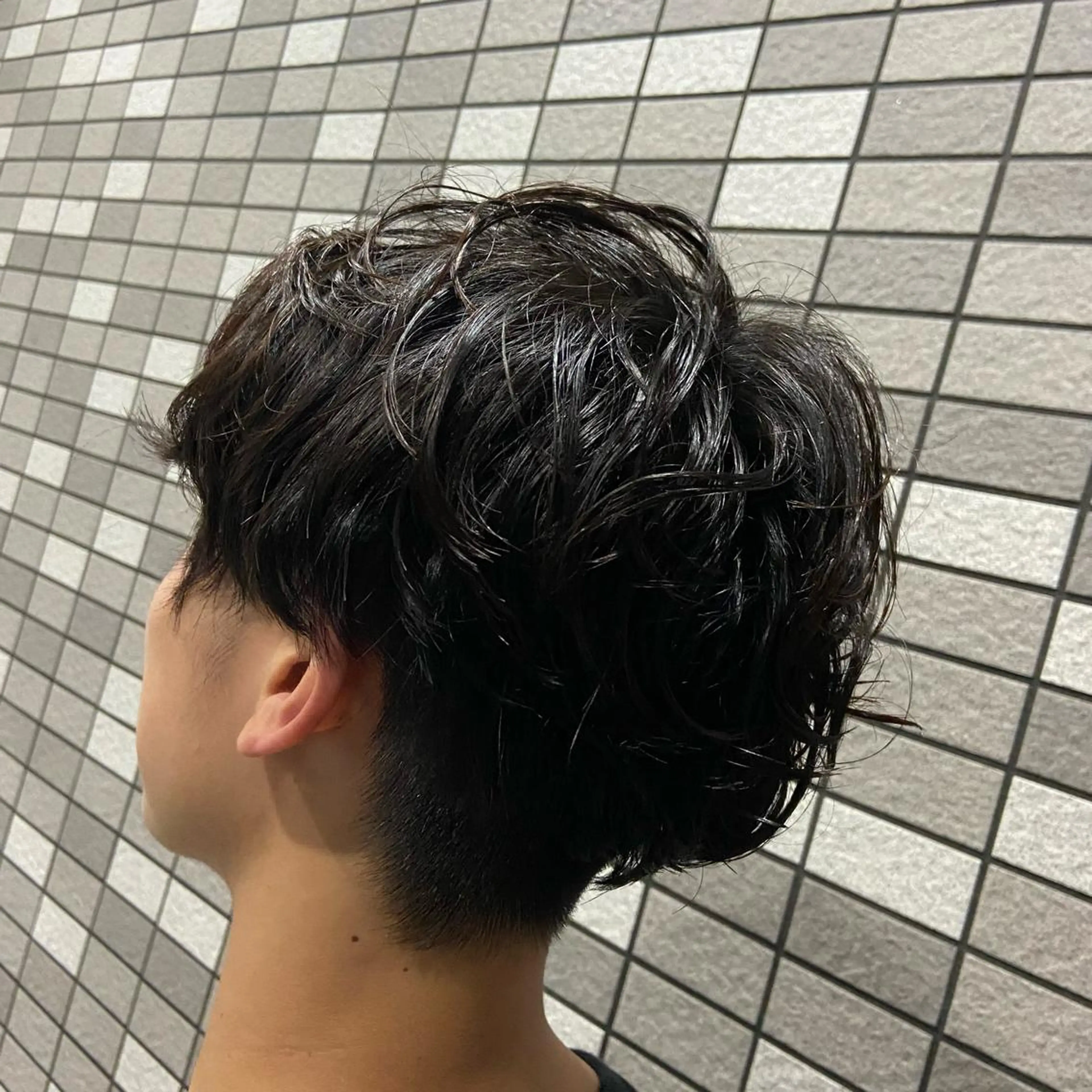 ショート パーマ メンズ メンズパーマ カット パーマ Glanzhair 🫧‪菊池柊真🫧のヘアスタイル