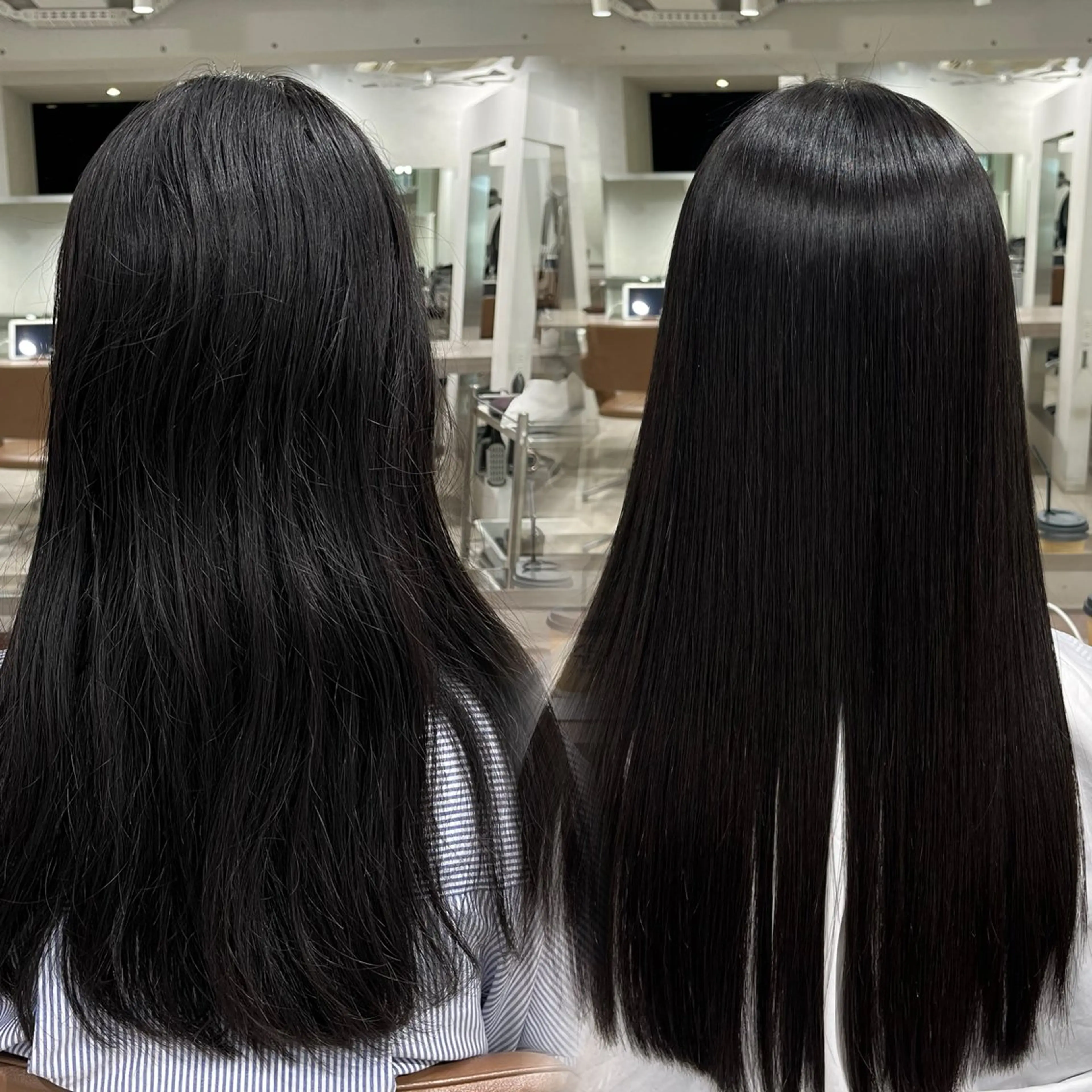 セミロング パーマ 縮毛矯正 縮毛矯正 ボブ✖️似合わせ カラーいくたのヘアスタイル