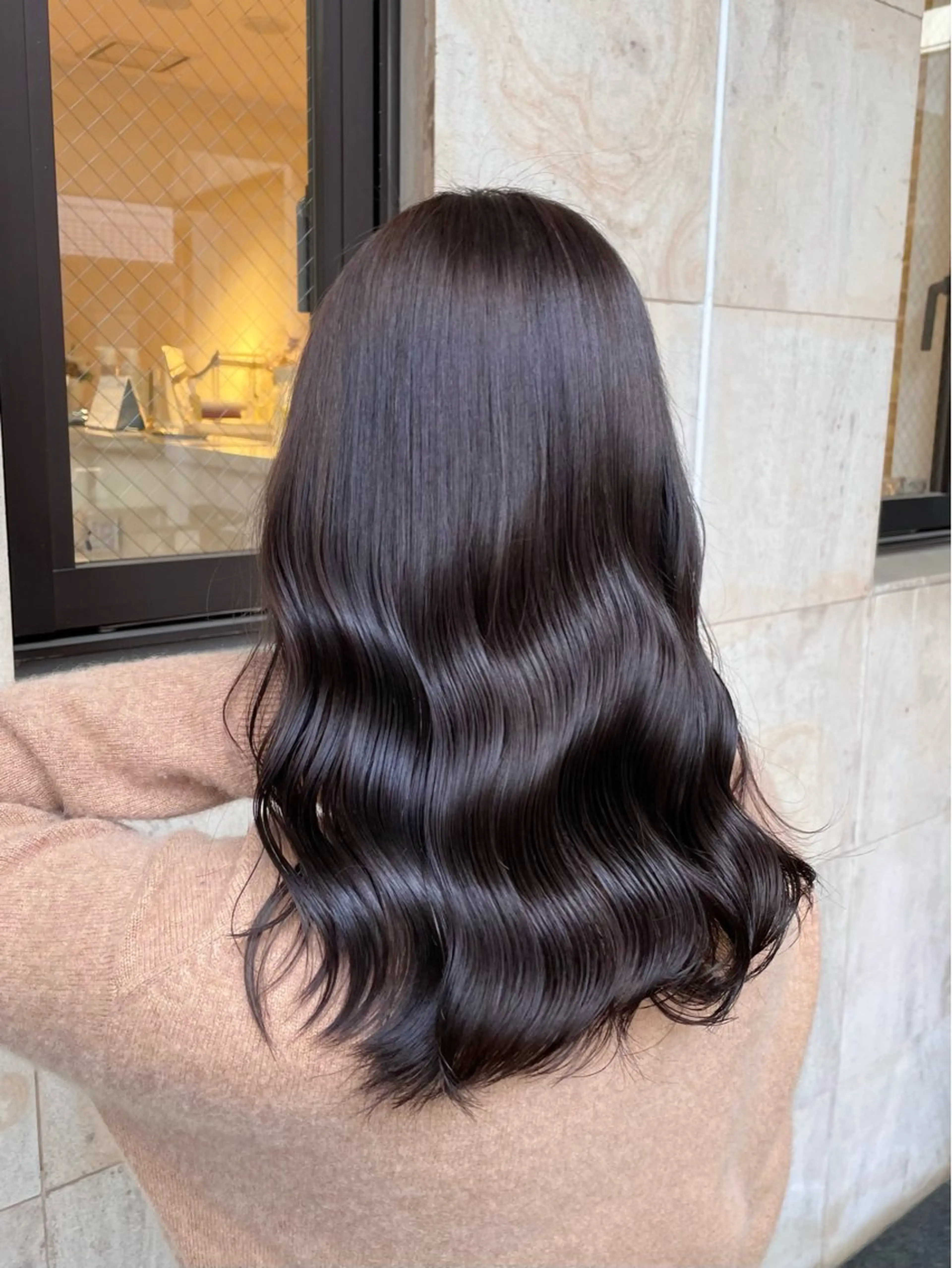 ロング カラー 切りっぱなしボブ ブリーチ ダブルカラー ハイライトカラー ブリーチなしカラー カット ヘアカラー トリートメント ヘッドスパ ヘアセット Wカラー/髪質改善/ 艶カラー🩶Sanaのヘアスタイル
