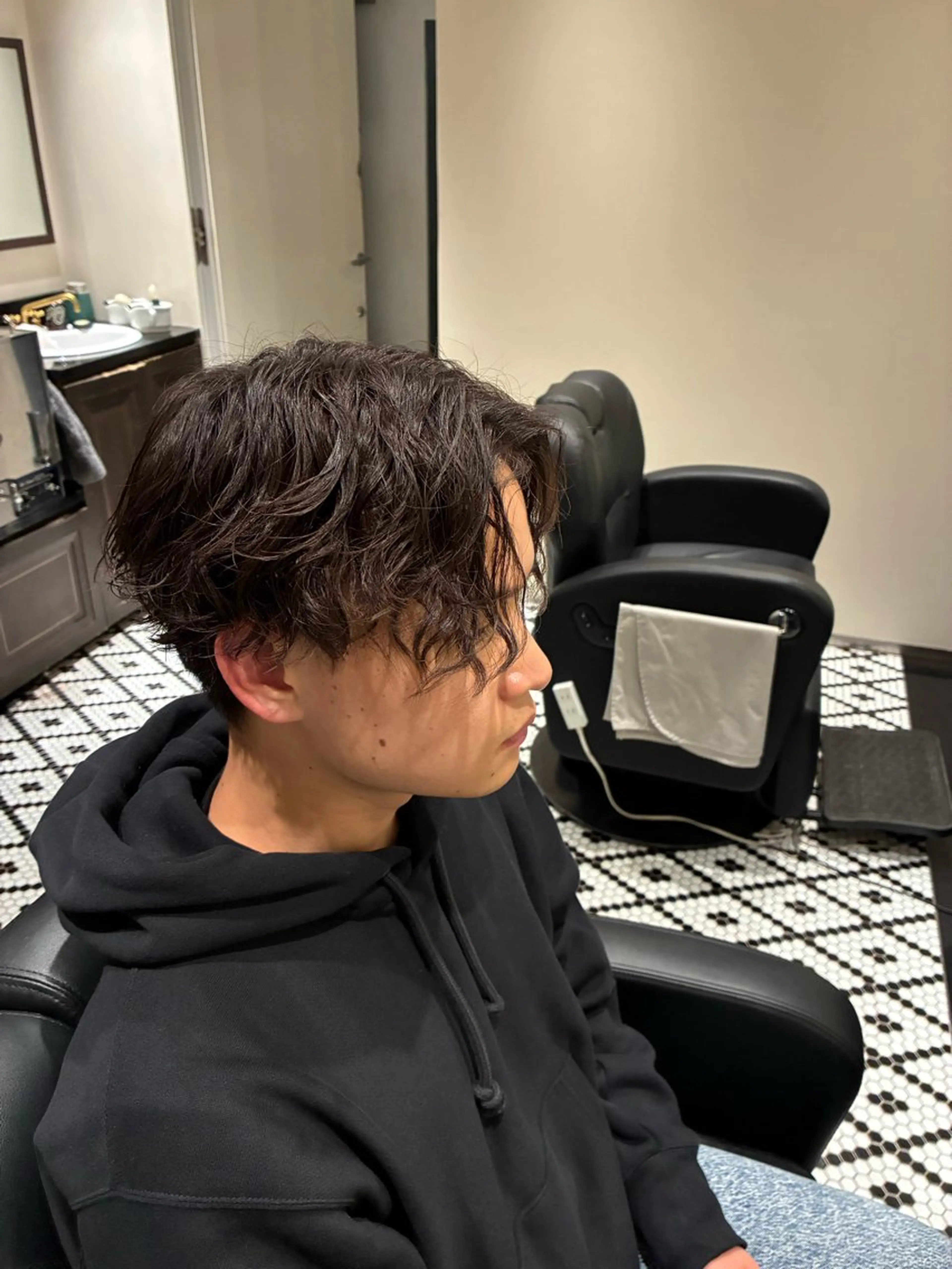 ミディアム カット パーマ 坂本虎太郎💈メンズ モデル募集中💈のヘアスタイル