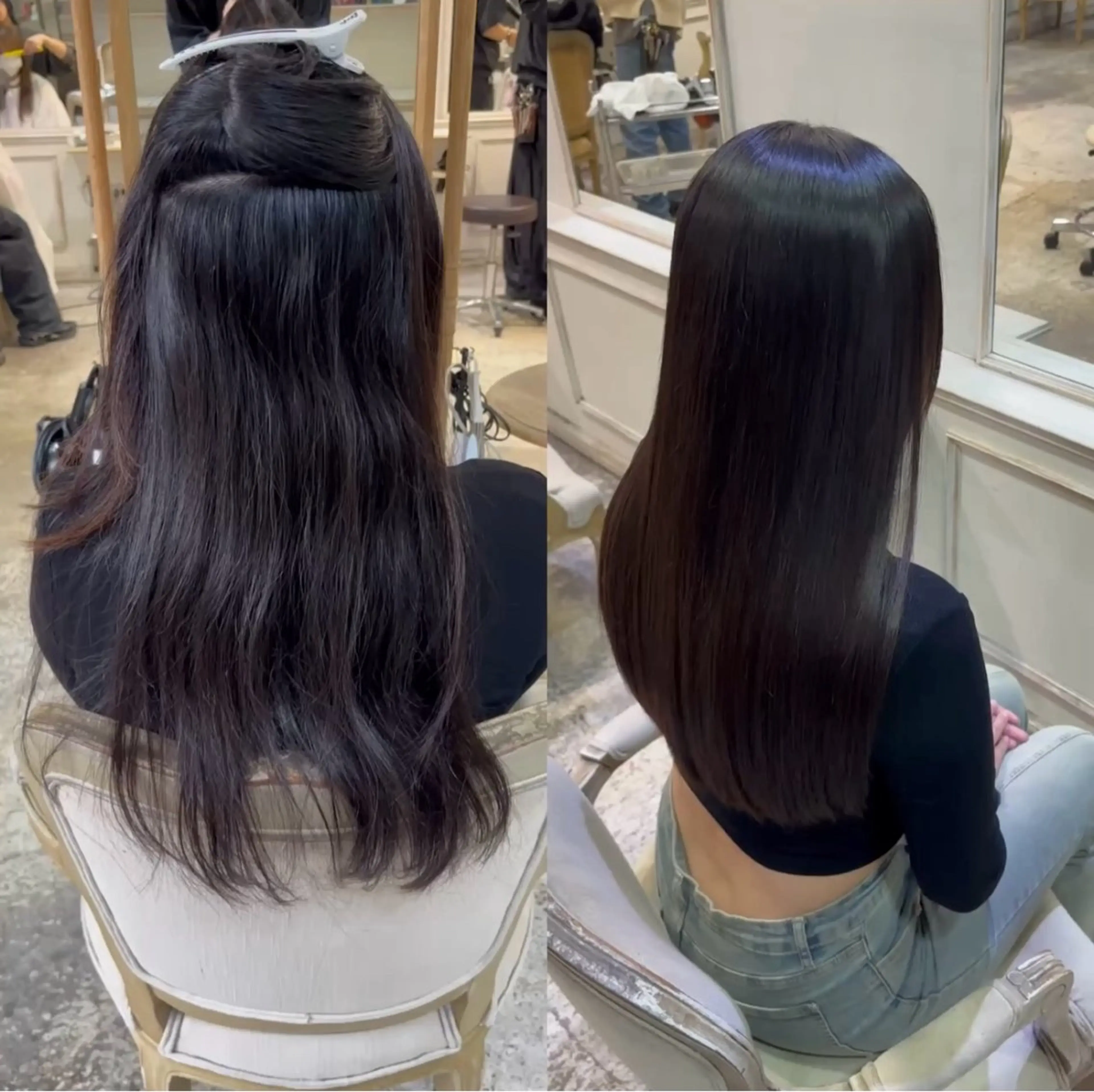 ミディアム カット ヘアカラー トリートメント ⭐️ 美髪矯正 艶カラー ⭐️ユウキのヘアスタイル