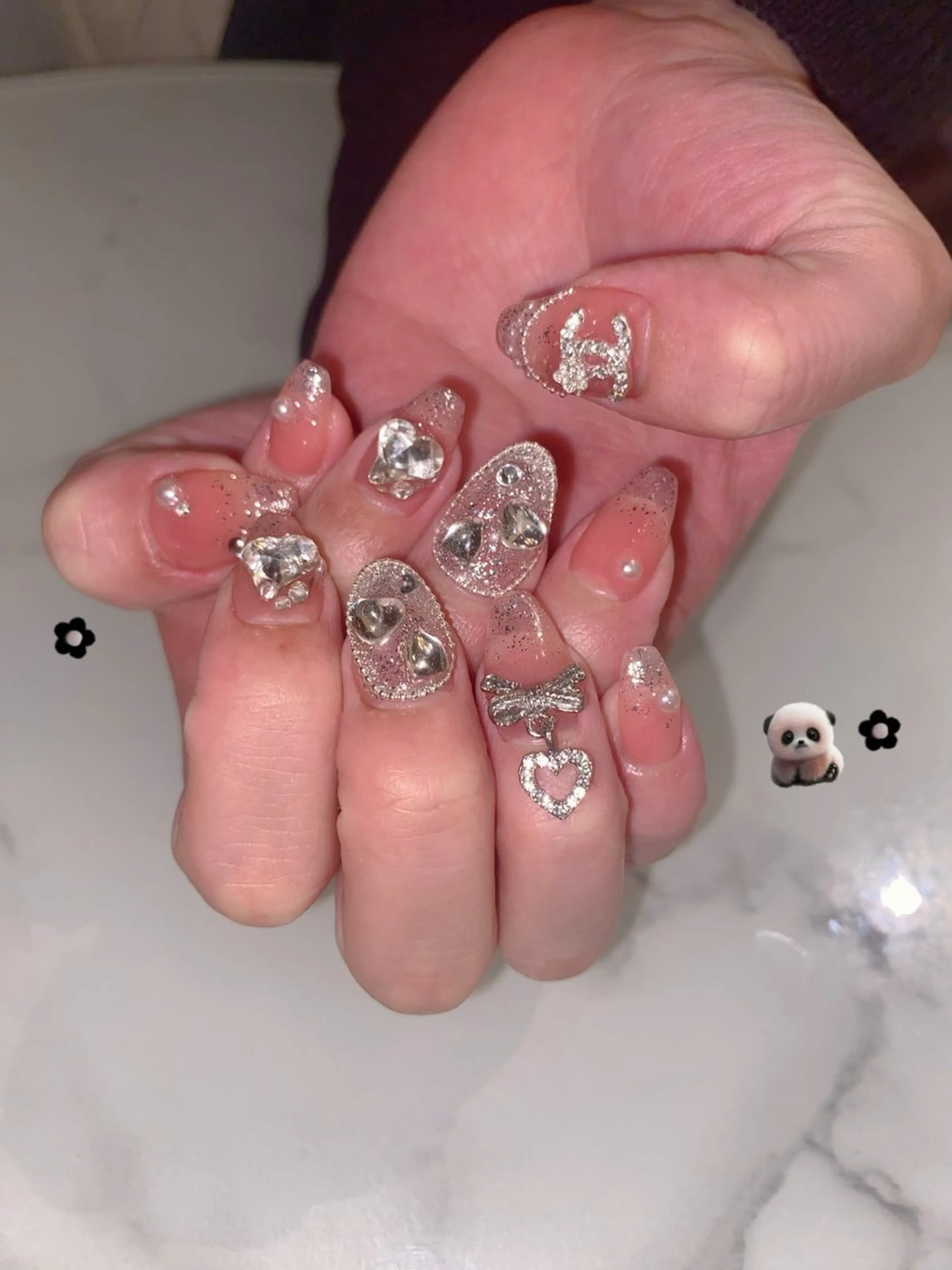 ネイル 長さ出し ネイルチップ ハンドネイル ハンドケア Hi Beauty 渋谷(ネイル、ハイパーナイフ6、脂肪れいきゃく、マッサージ＆エステサロン)所属・Hi beauty 渋谷のネイルデザイン