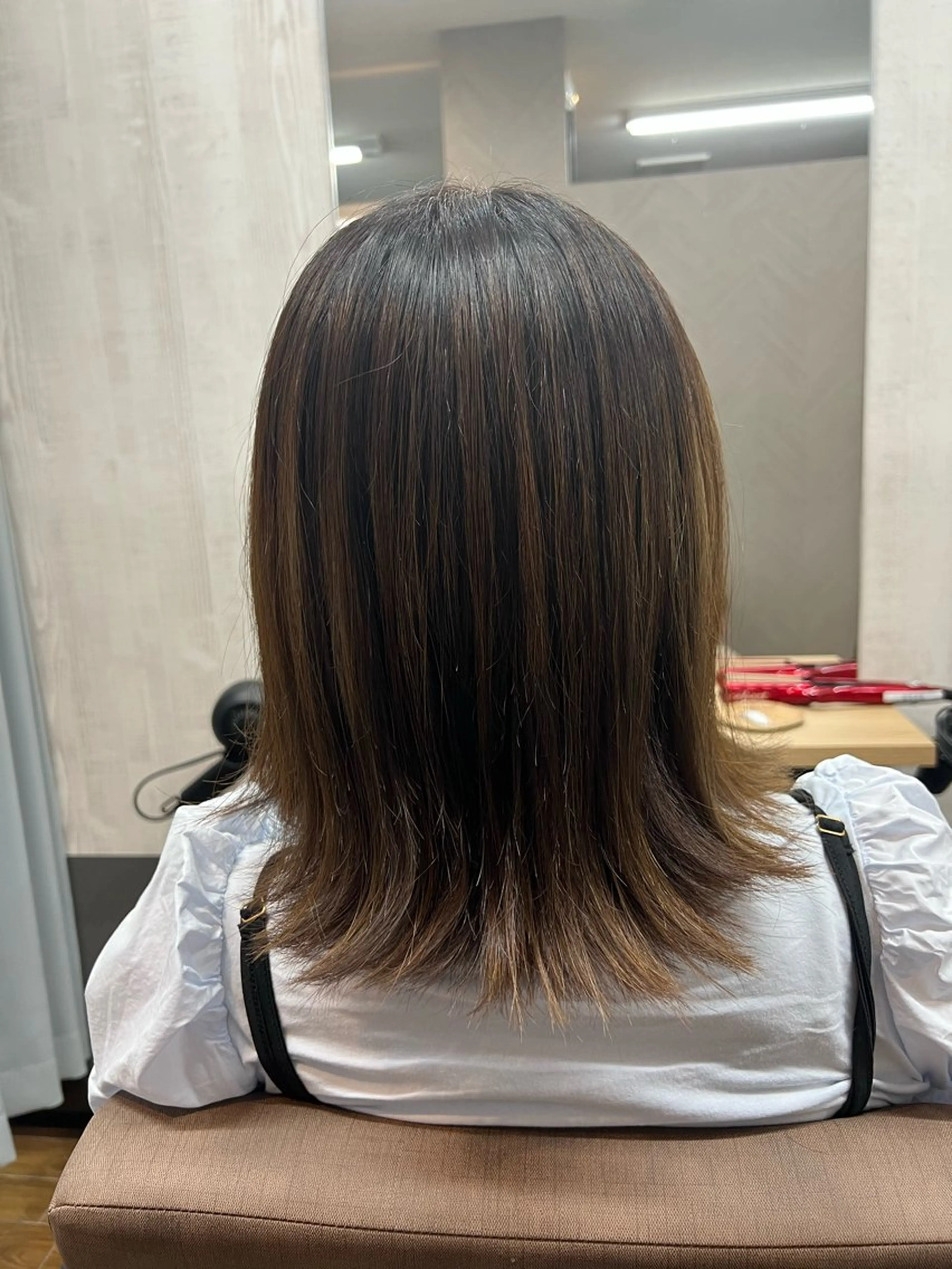 ミディアム カット ヘアカラー TELA HAIR 幕張本郷所属・TELA HAIR 幕張本郷店　千尋のヘアスタイル