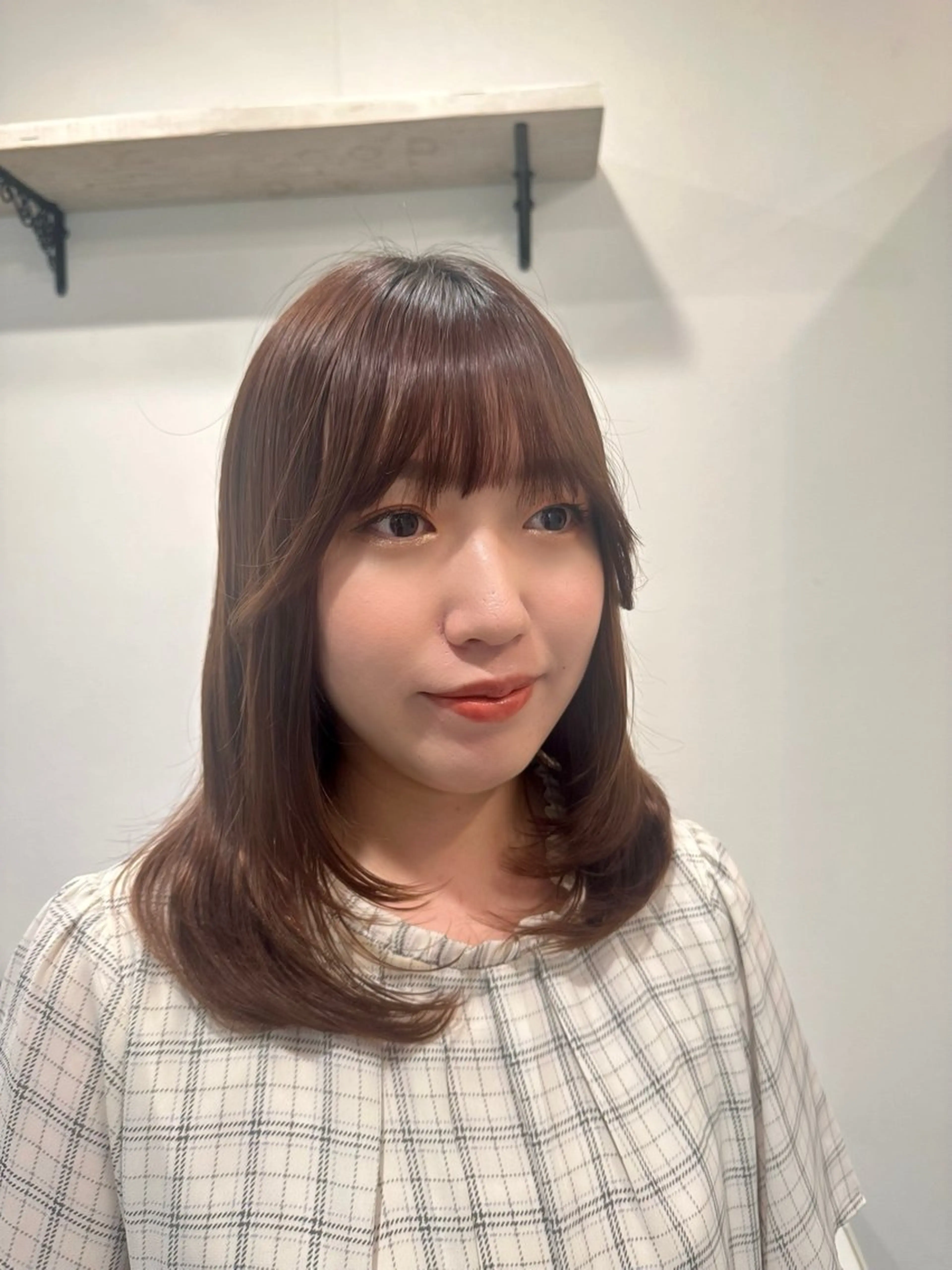 セミロング 韓国風ヘア レイヤーカット tiravento 南船場店所属・nana 韓国スタイル🇰🇷のマツエク・マツパデザイン