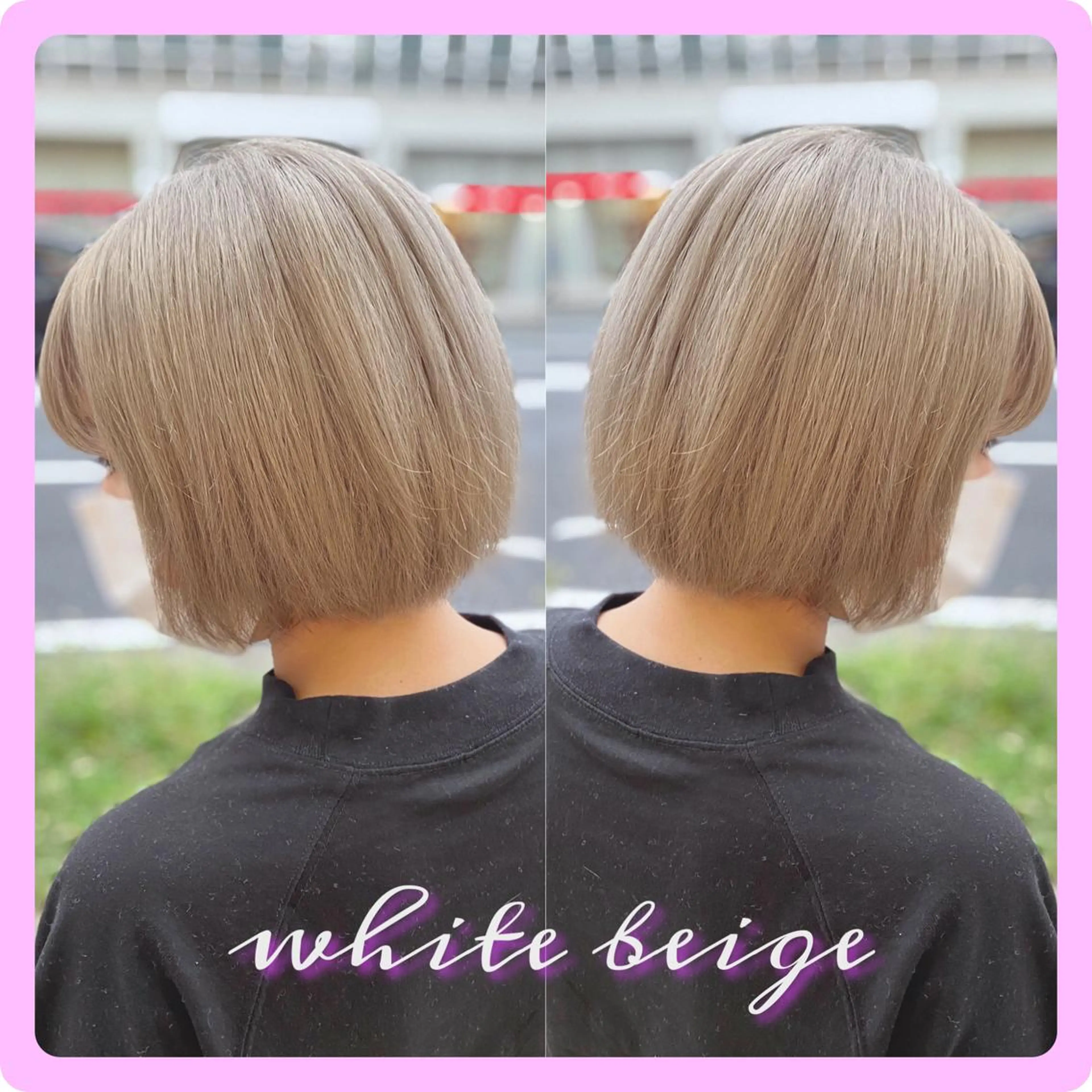 ショート カラー ブリーチ ハイトーンカラー 韓国ヘア🤍 NATSUNEのヘアスタイル