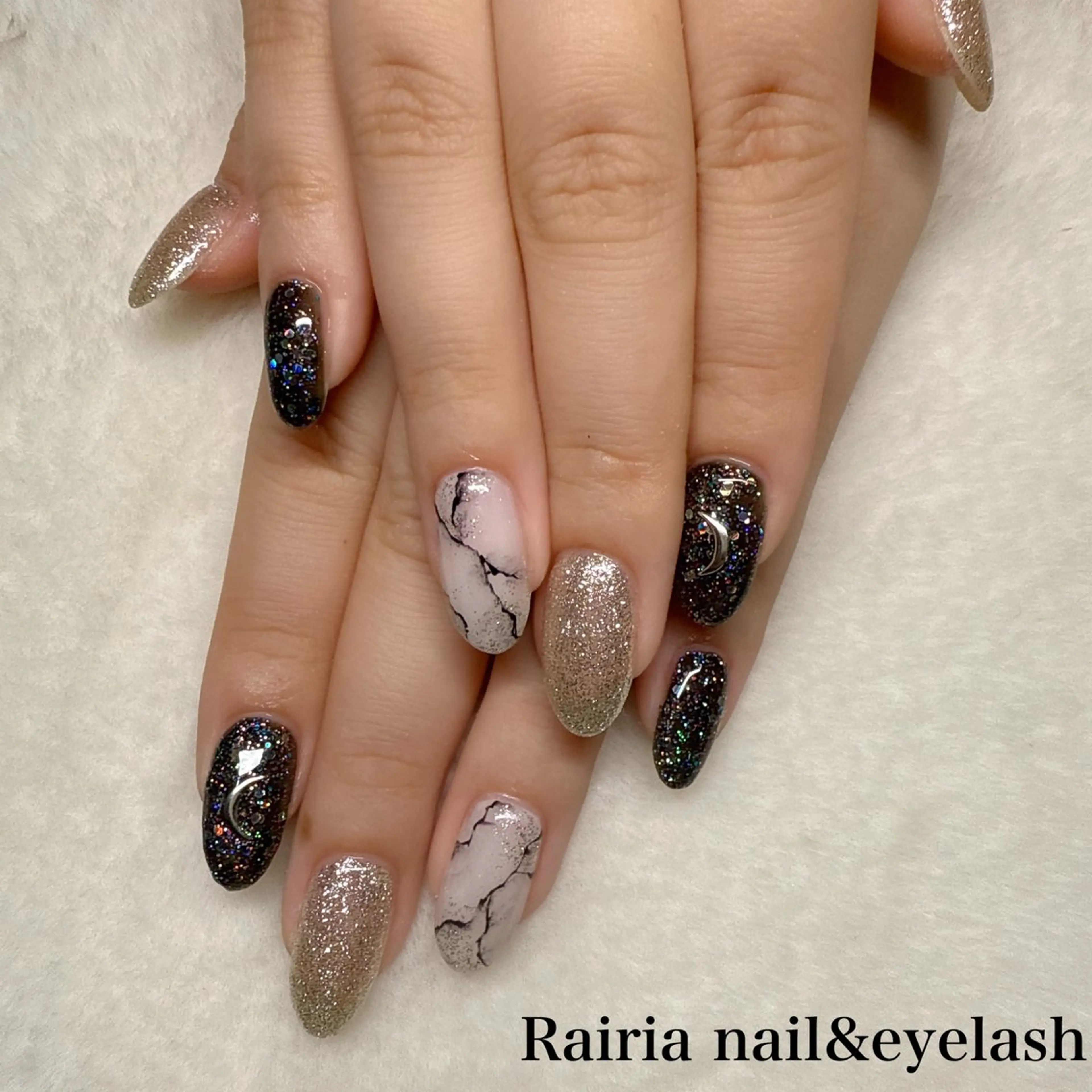 ネイル 大理石ネイル(マーブル) ハンドネイル Rairia   nail所属・屋敷 理奈のネイルデザイン