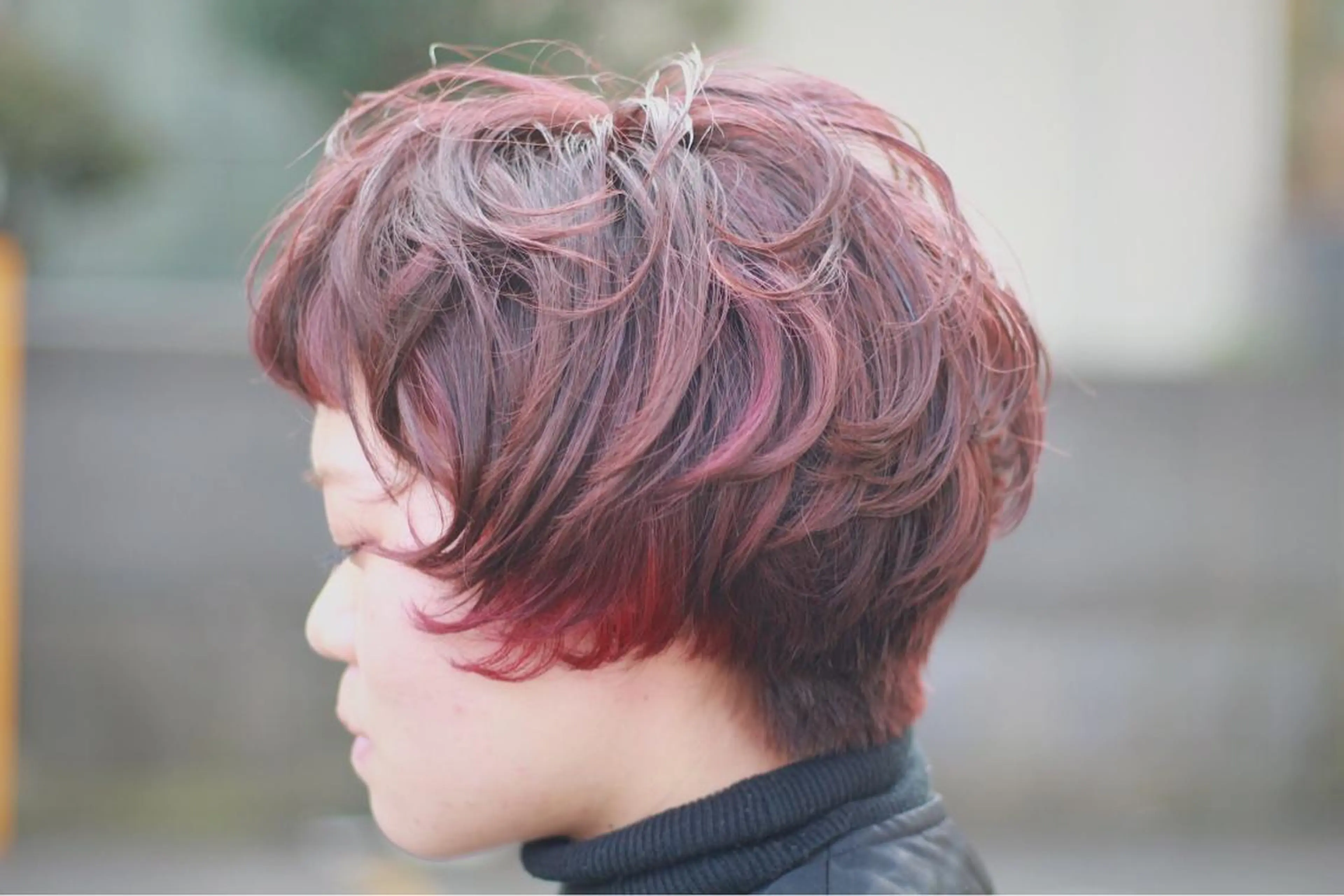 ショート カラー ヘアアレンジ ピンクカラー レッドカラー 遠藤悠大/メンズ縮毛 /メンズカットのヘアスタイル