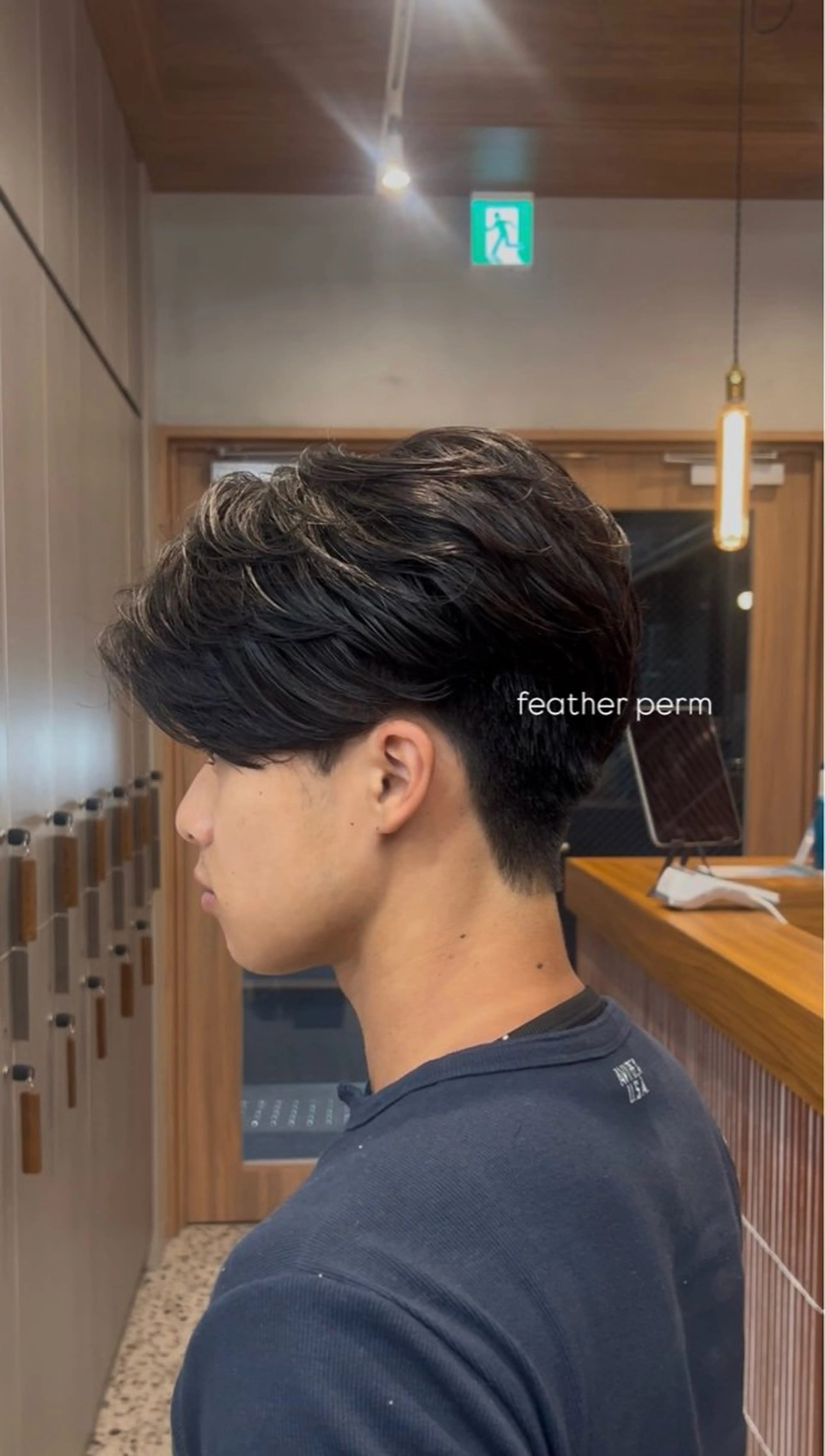 カット＋フェザーパーマの写真