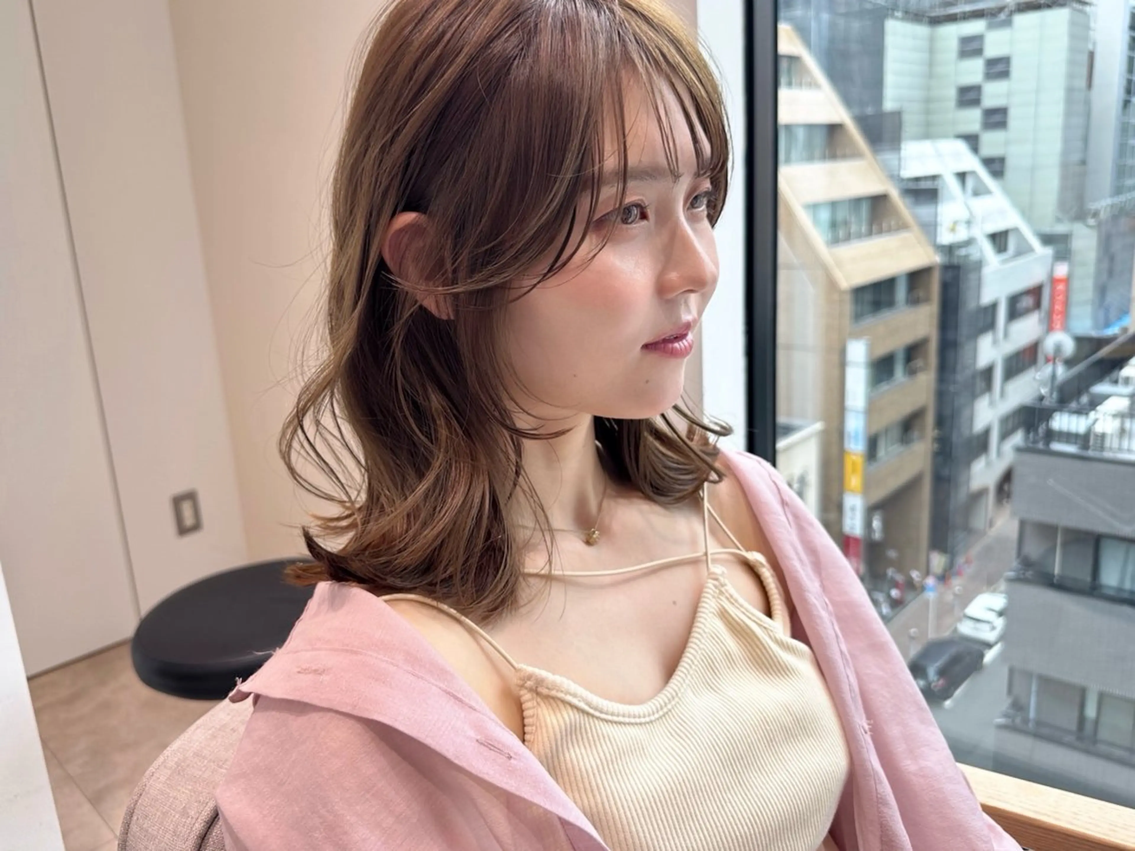 ミディアム ヘアカラー トリートメント take/ショート& レイヤーカット/銀座のヘアスタイル