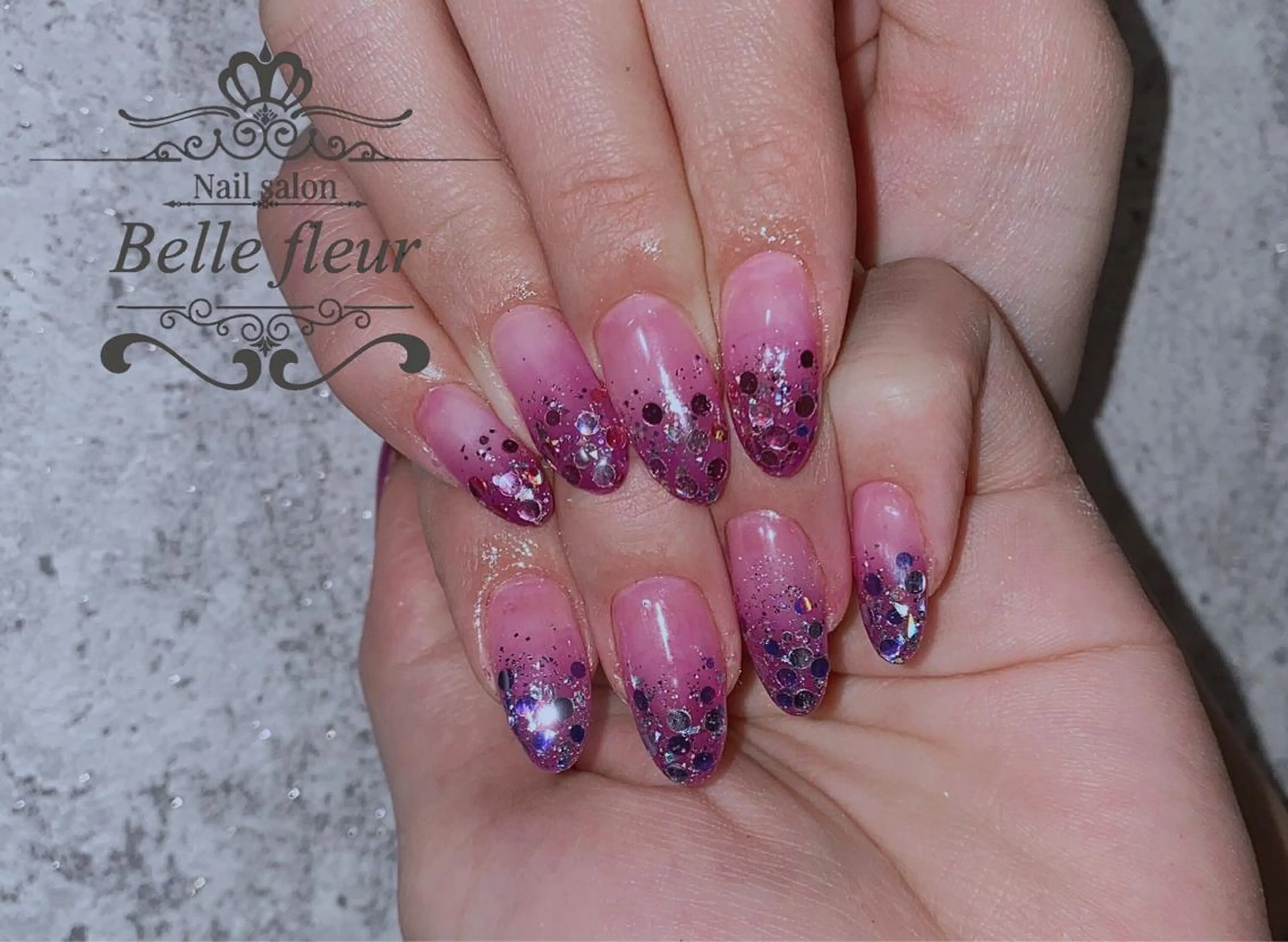 セミロング ネイル Belle fleurのネイルデザイン