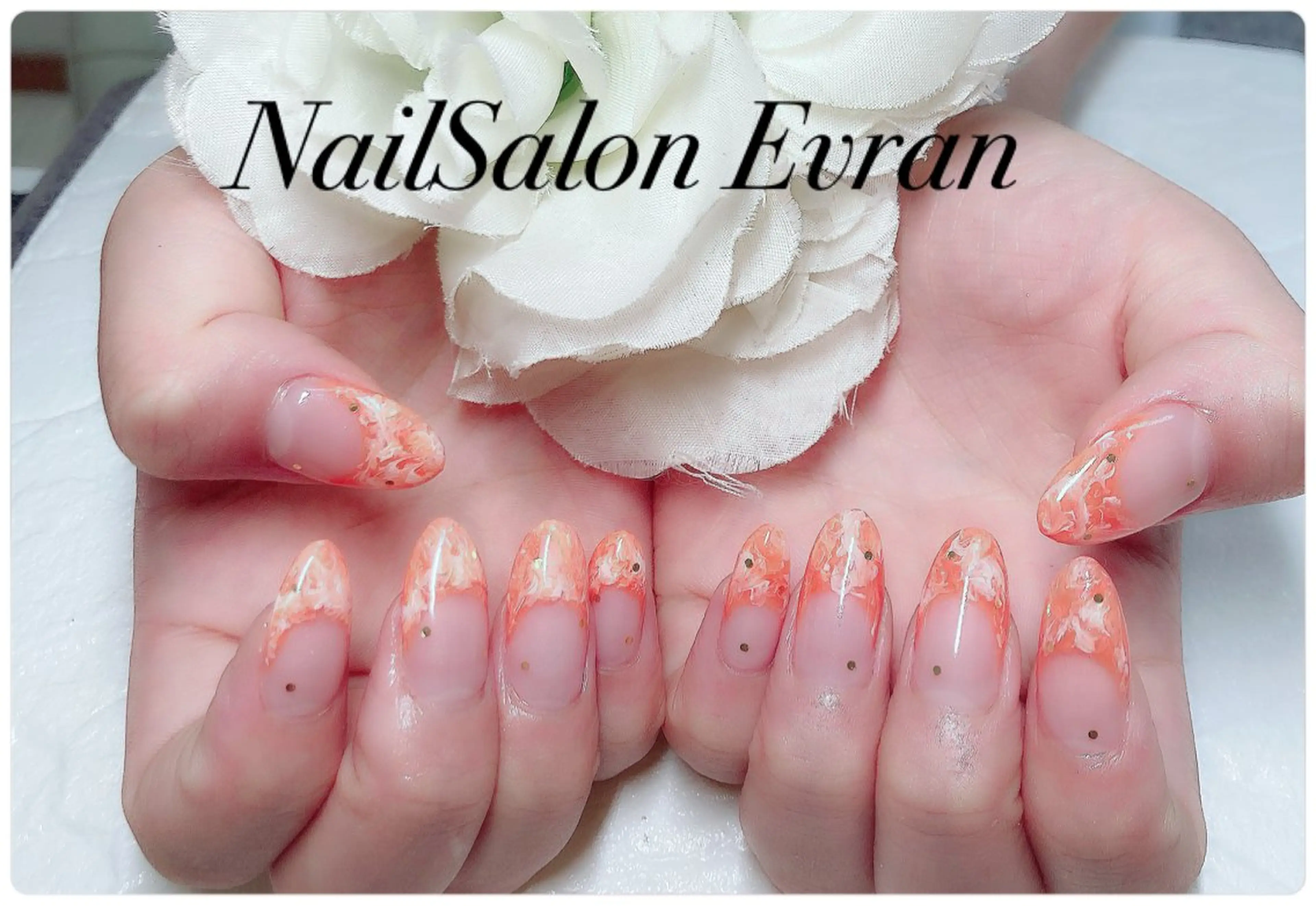 ネイル アートネイル フレンチネイル ジェルネイル マグネットネイル 大理石ネイル(マーブル) Nail salon Evranのネイルデザイン