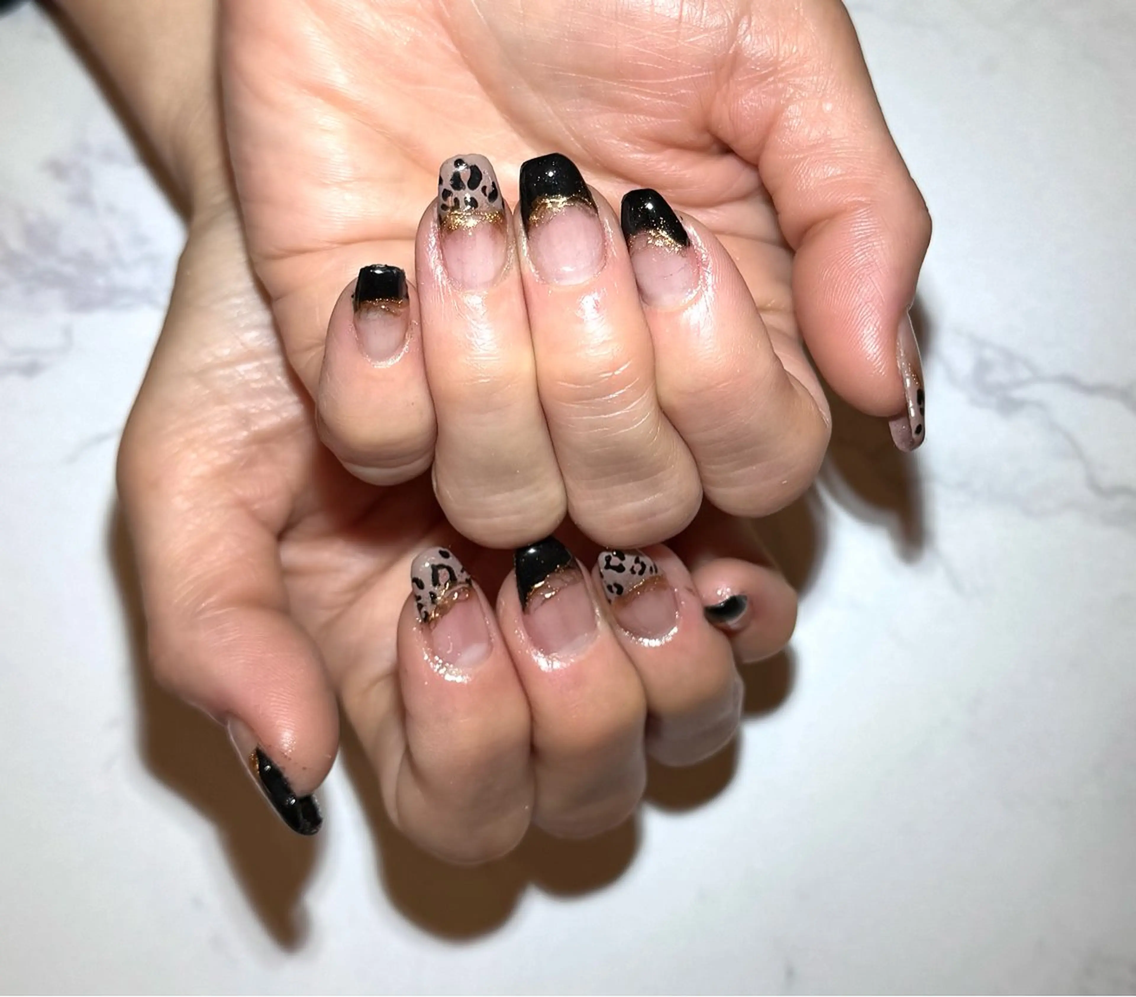 ネイル アニマル柄 アートネイル フレンチネイル メンズネイル ミラーネイル ハンドネイル マイムネイル所属・MIMnail メンズネイリストのネイルデザイン