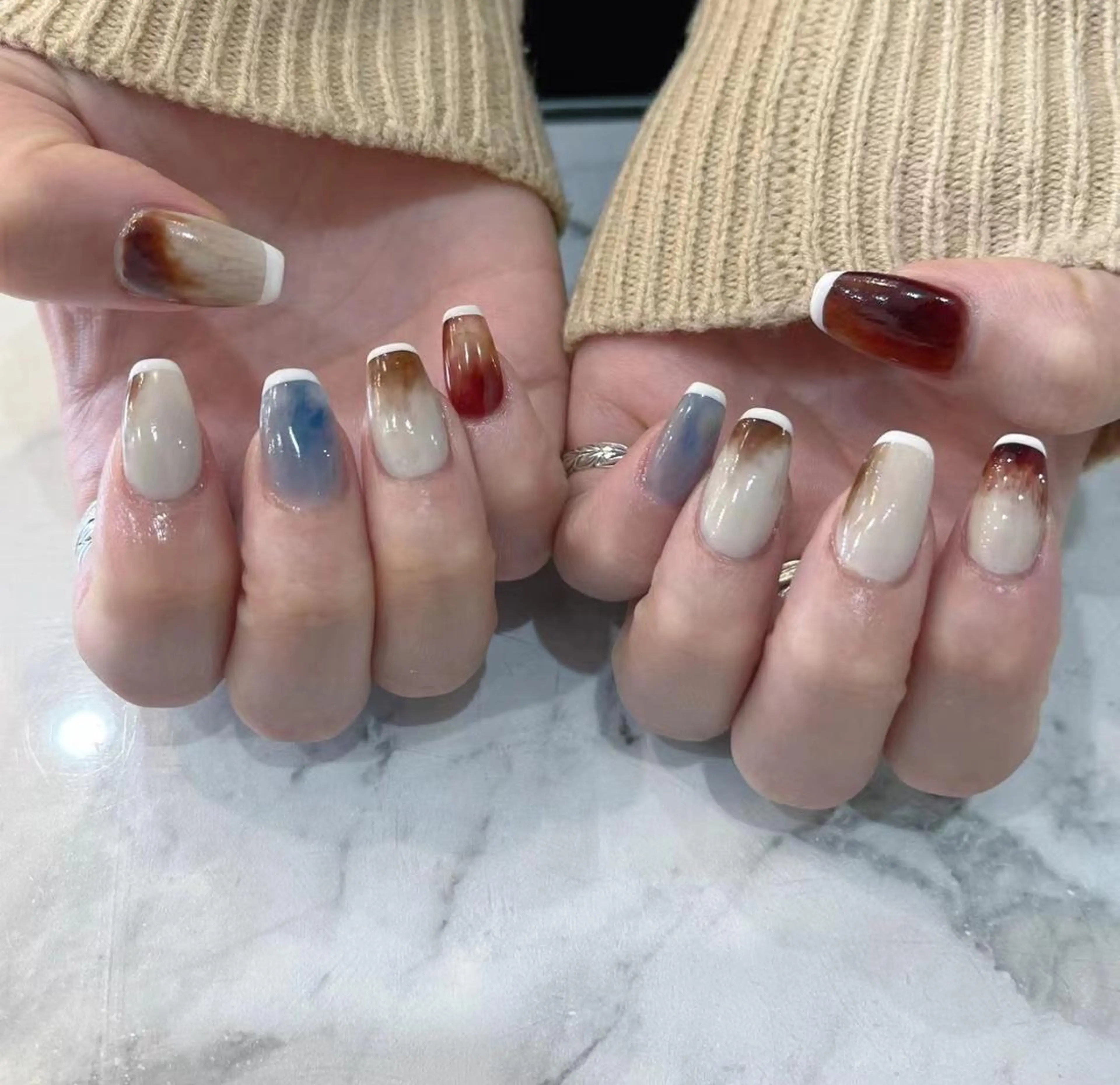 ネイル フレンチネイル ニュアンスネイル ホワイト Babarla Nailのネイルデザイン