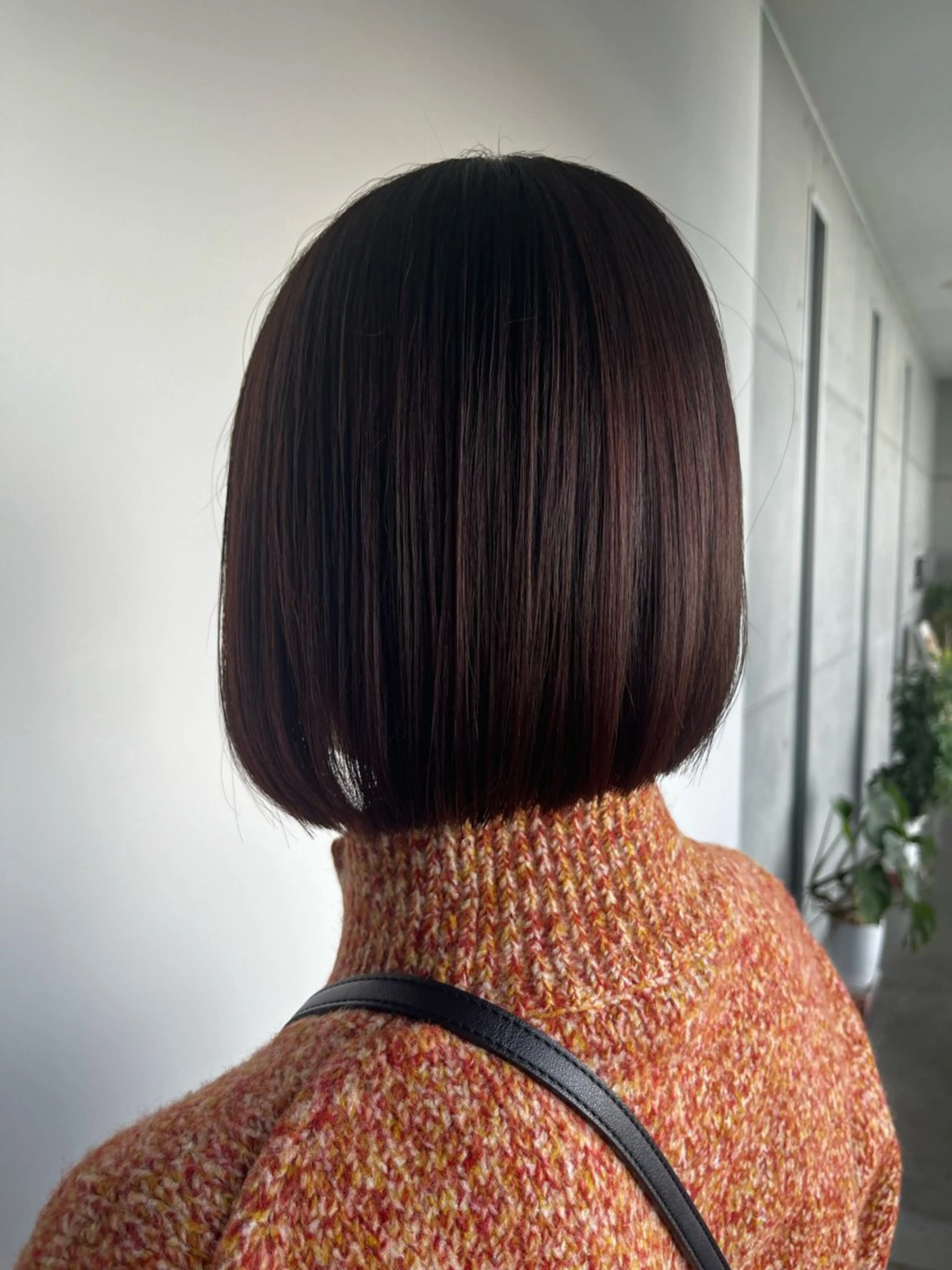 ミディアム 切りっぱなしボブ ボブ sharon所属・おせ ちさとのヘアスタイル