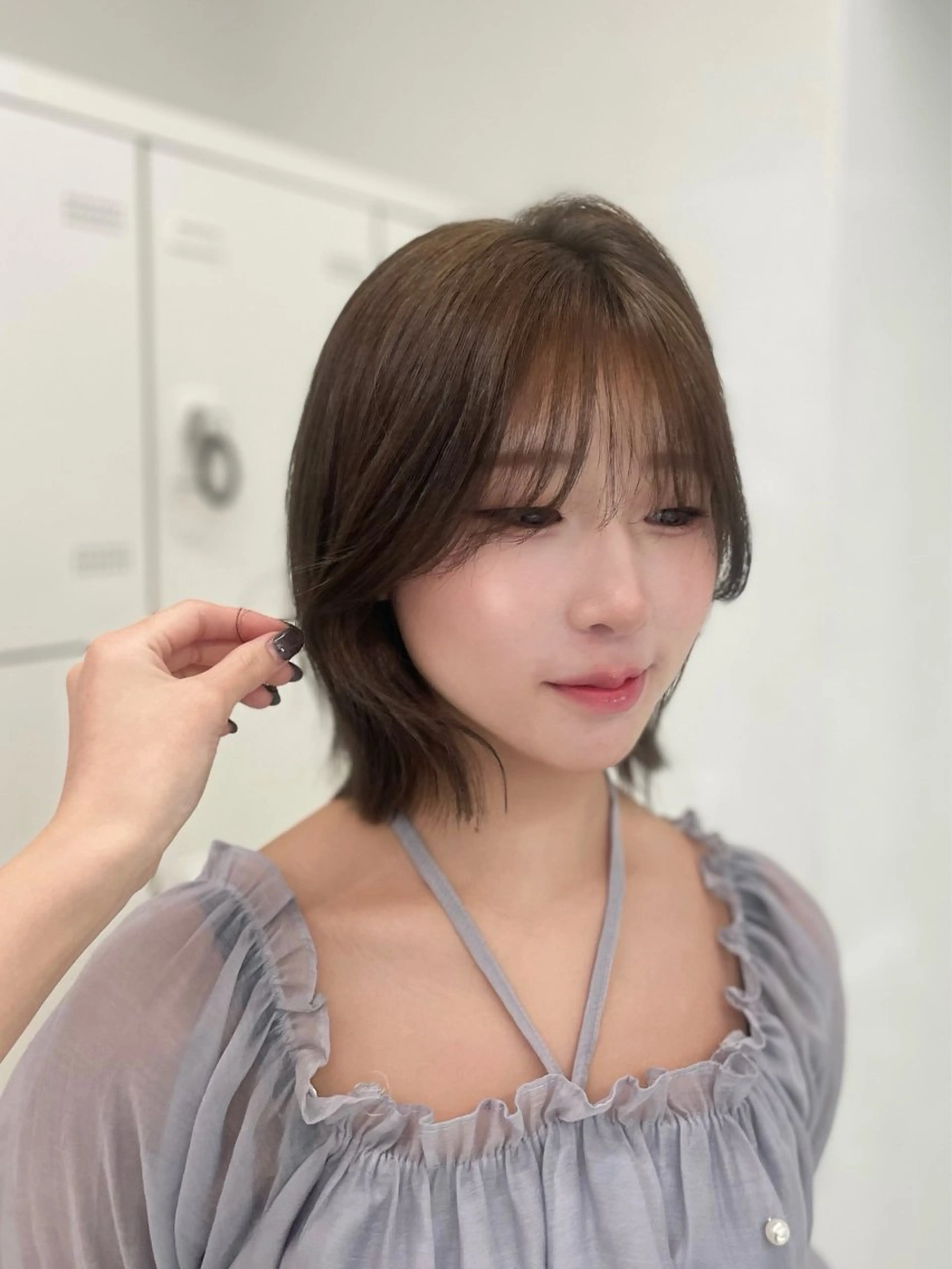 ショート カラー カット ヘアカラー トリートメント ヘッドスパ うる艶韓国ヘア 🤍りんのヘアスタイル