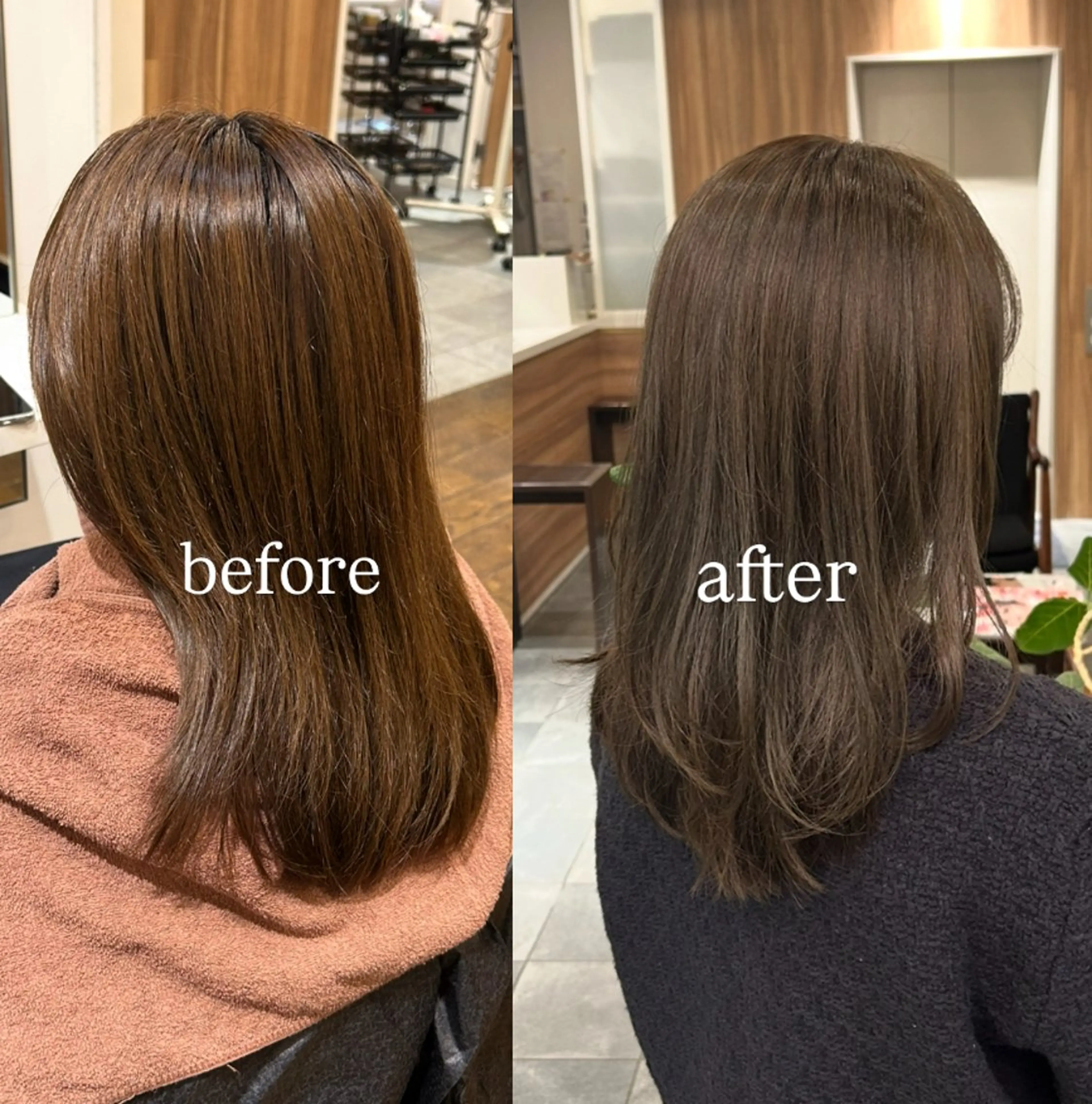 カラー 透明感カラー ヘアカラー 根本 琴子のヘアスタイル