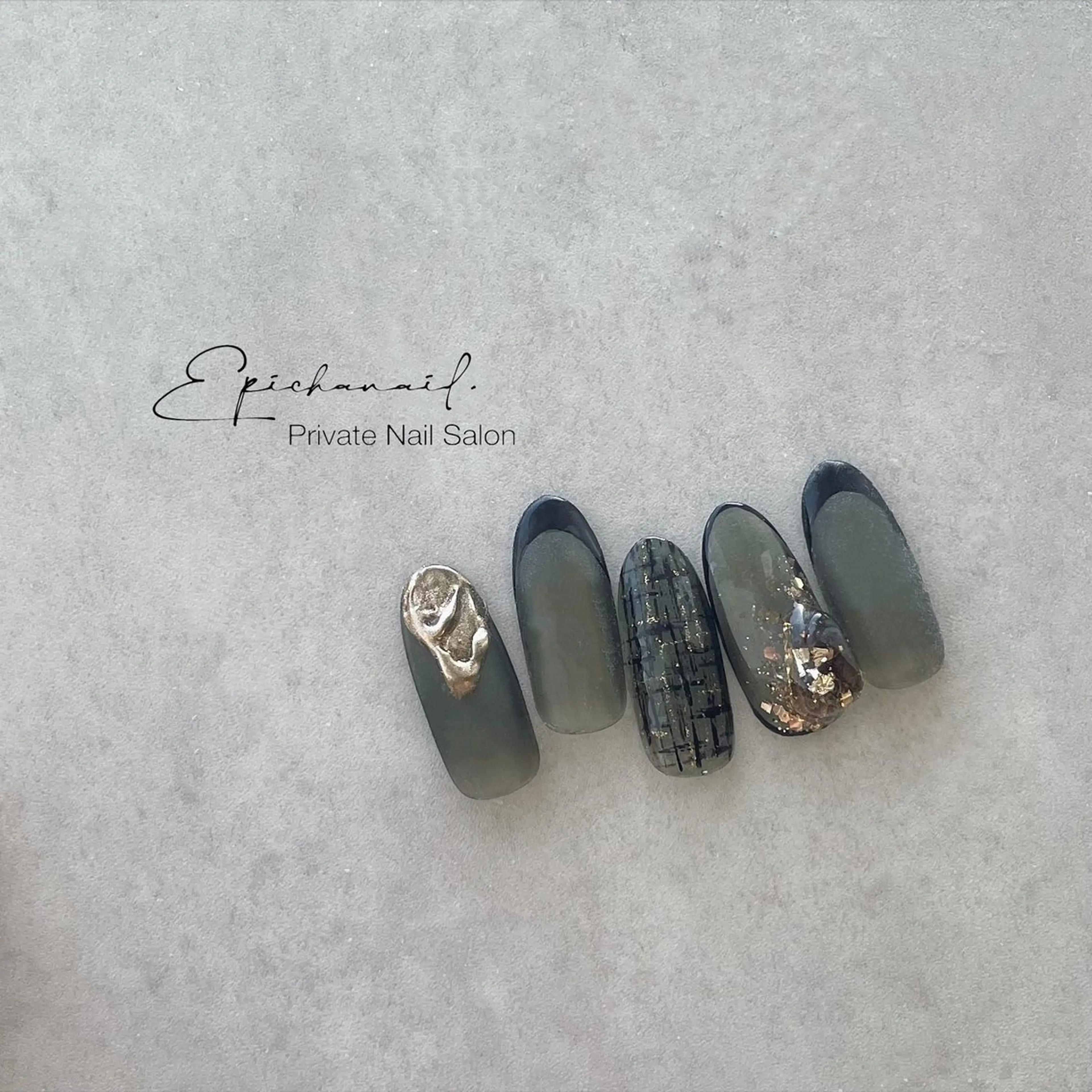 ネイル ツイードネイル EPICHA NAILのネイルデザイン