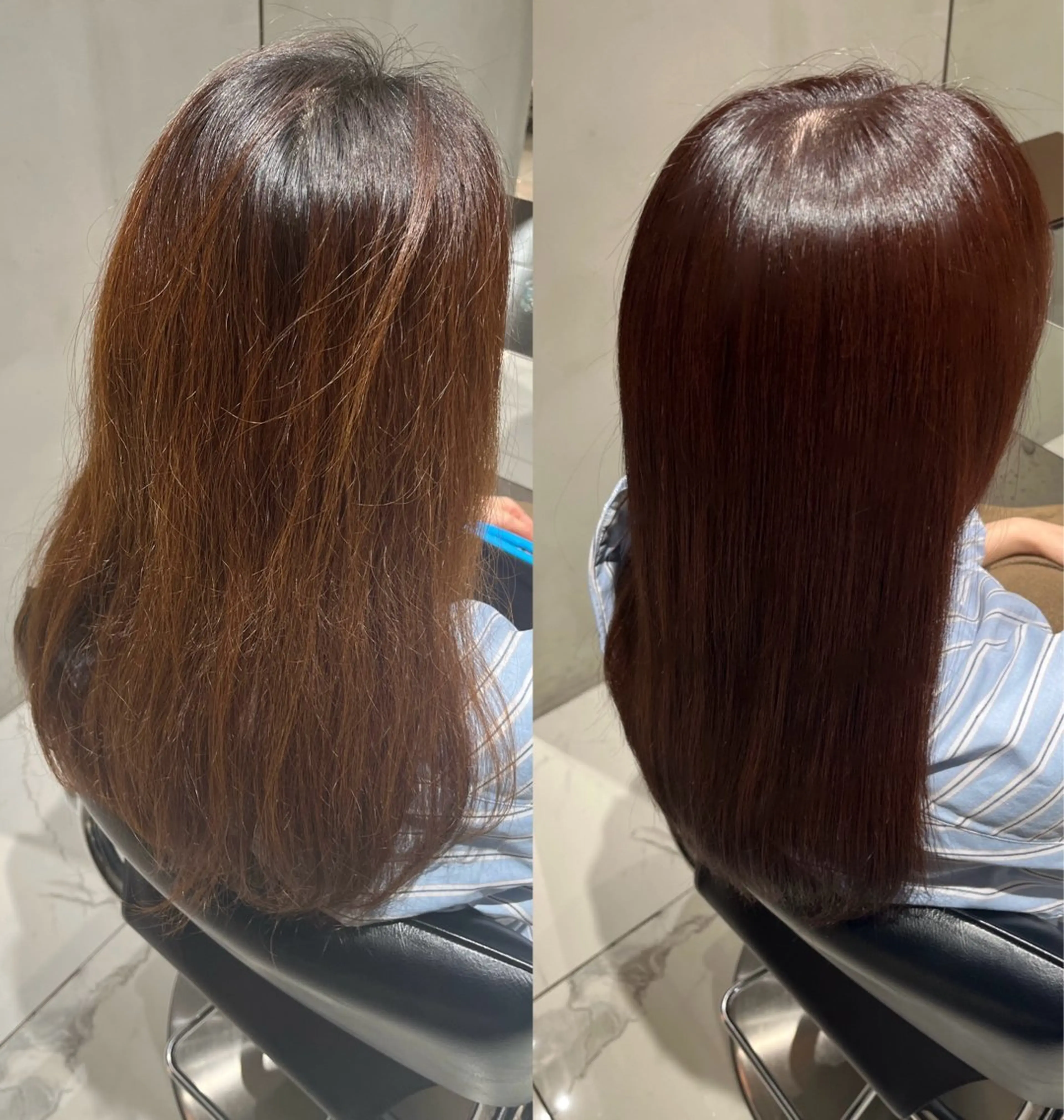 ロング カラー ゆあ♡ 髪質改善×美髪矯正のヘアスタイル