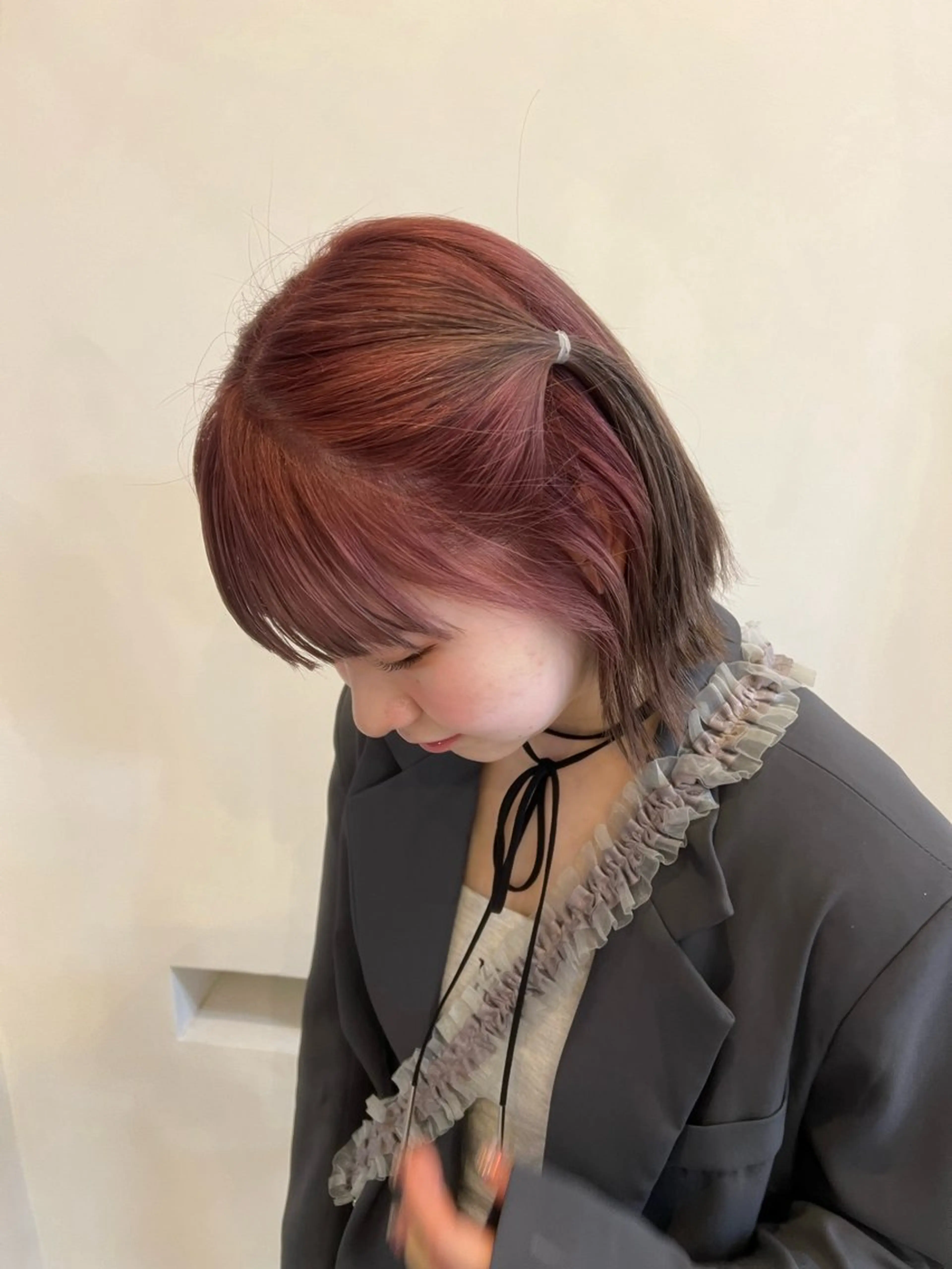 カラー 長田 唯のヘアスタイル