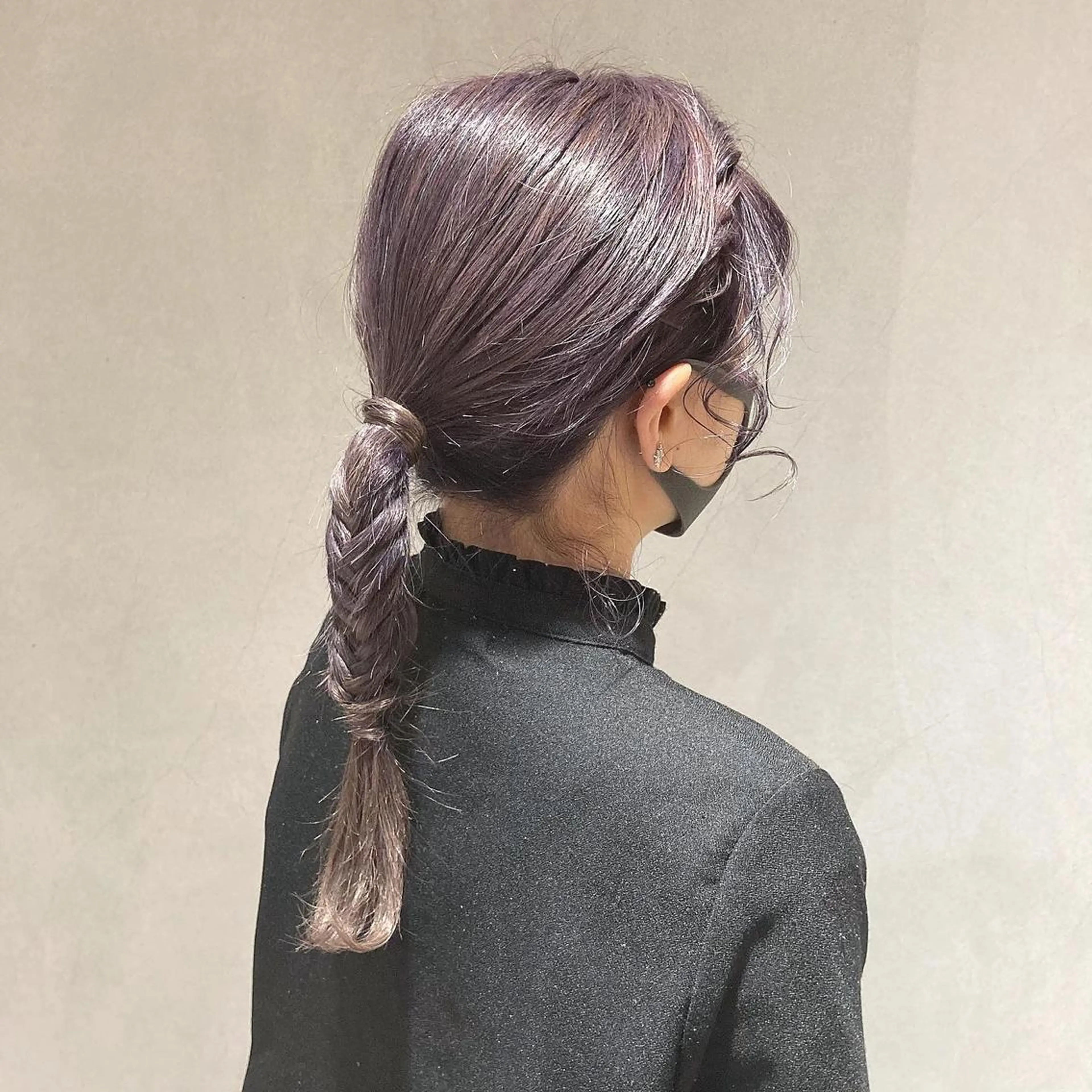 セミロング カラー ブリーチ ラベンダーカラー ヘアカラー トリートメント ボブ/透明感カラー /坂口恵梨子のヘアスタイル